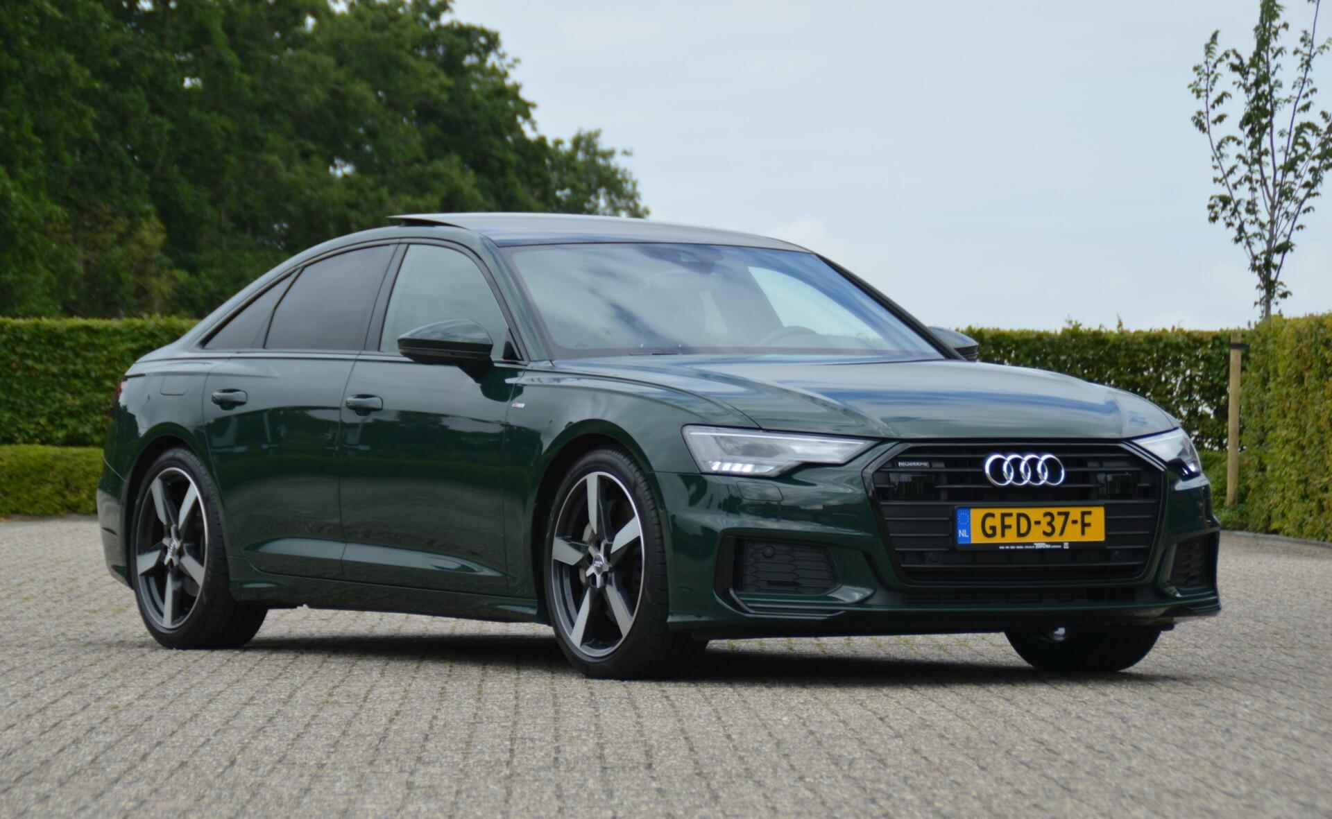 Audi A6 50 TFSIe 299 pk quattro S-line PHEV panoramadak/Audi Exclusive Goodwoodgreen - 44/100