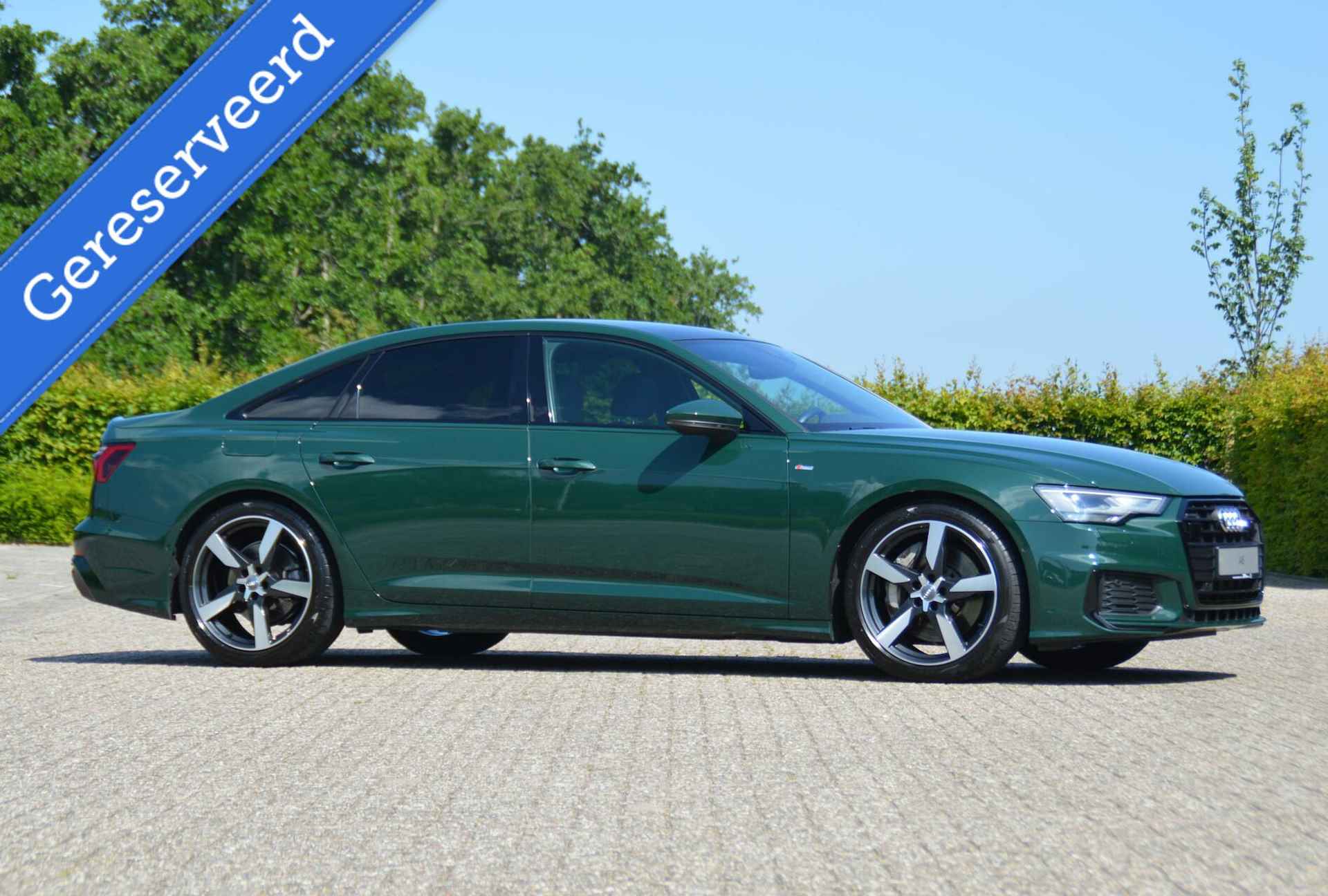 Audi A6 50 TFSIe 299 pk quattro S-line PHEV panoramadak/Audi Exclusive Goodwoodgreen - 49/100