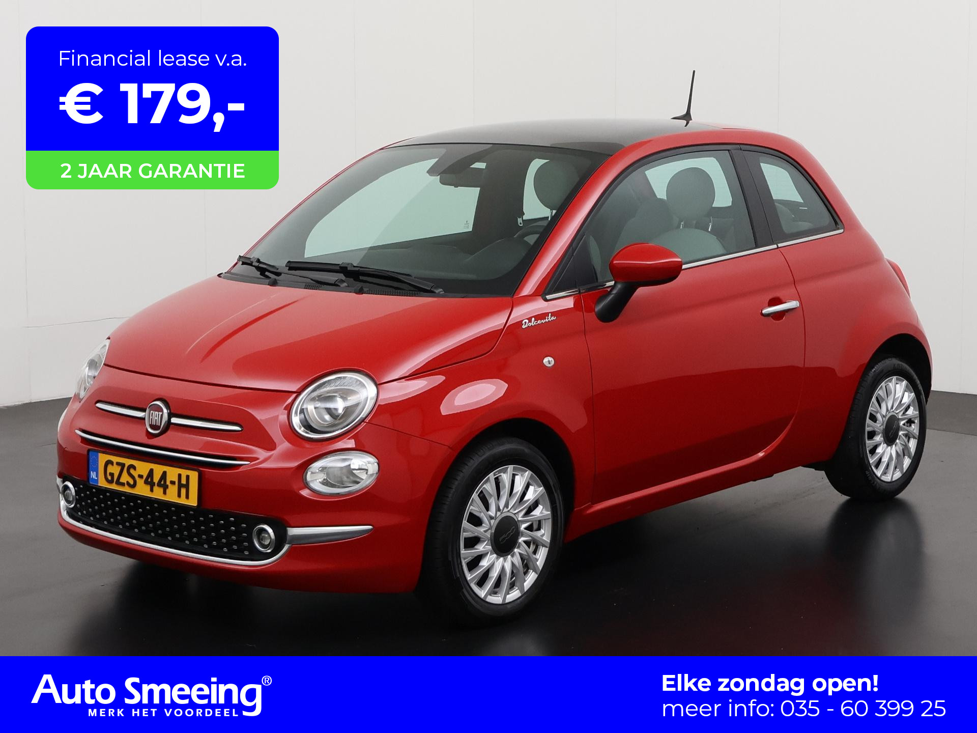 Fiat 500 1.0 Hybrid Dolcevita | Panoramadak | Apple/Android Carplay | Zondag Open!