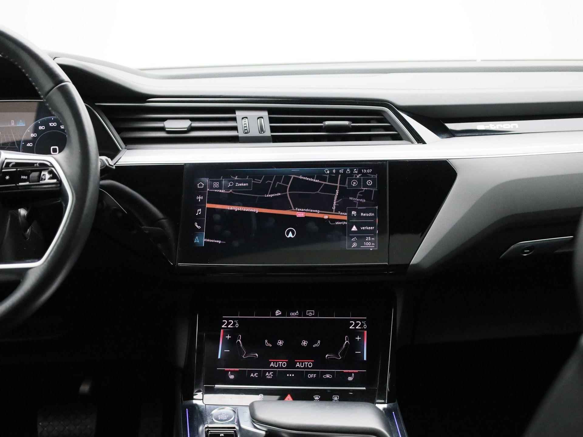 Audi e-tron e-tron 55 quattro advanced 95 kWh | Automaat | Leder | Navigatie | Camera spiegels | | Bang & Olufsen | Virtual cockpit | DAB | Stoel verwarming | Camera | Climate control | LMV | DAB - 9/51