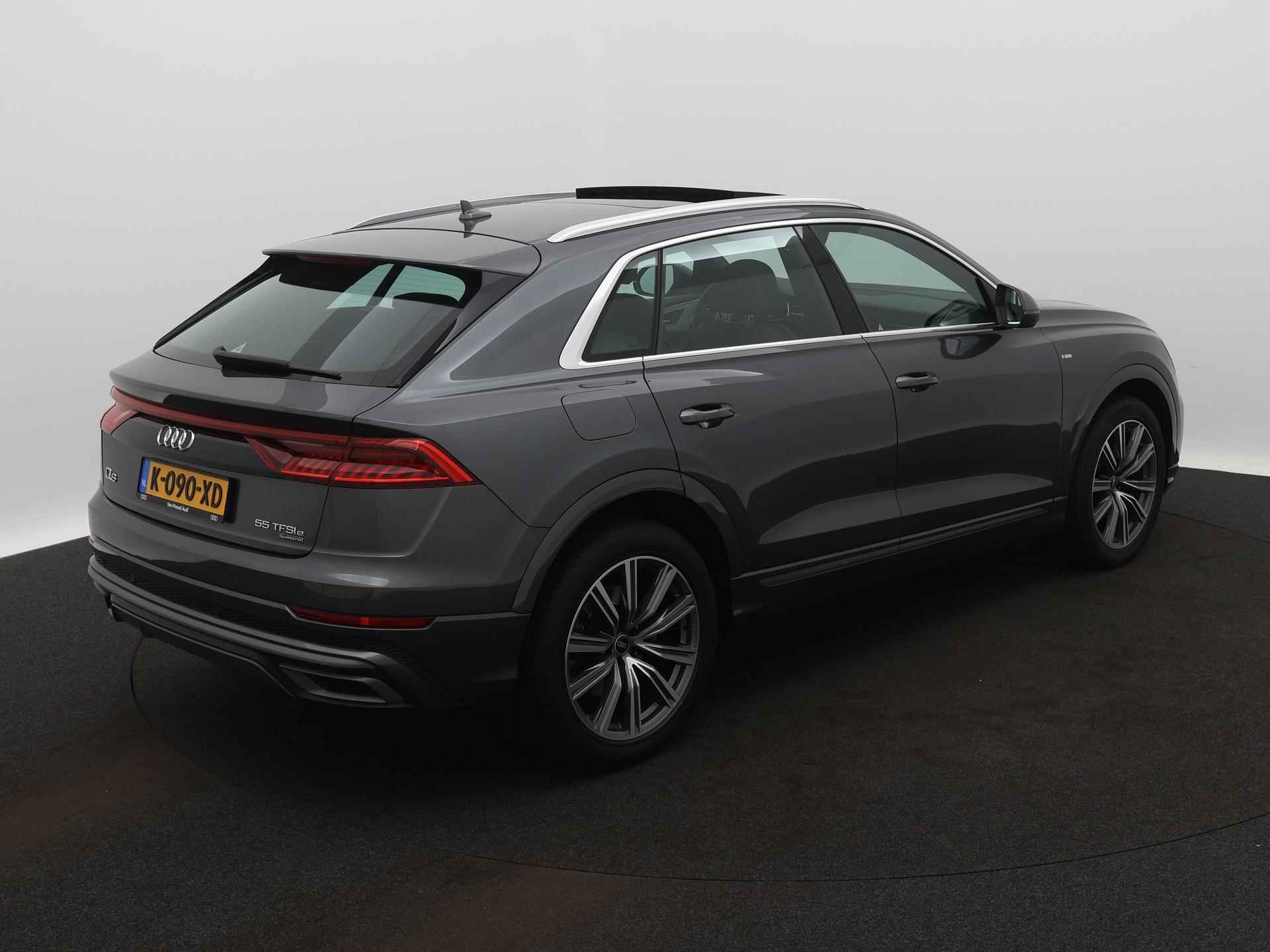 Audi Q8 55 TFSI e quattro Pro Line S 381 PK | S-line | Automaat | Navigatie | Panoramadak | Cruise Control | Trekhaak | Stoelverwarming | Virtual Cockpit | LED | Lichtmetalen velgen | Parkeerhulp plus | Audi soundsystem | - 5/24