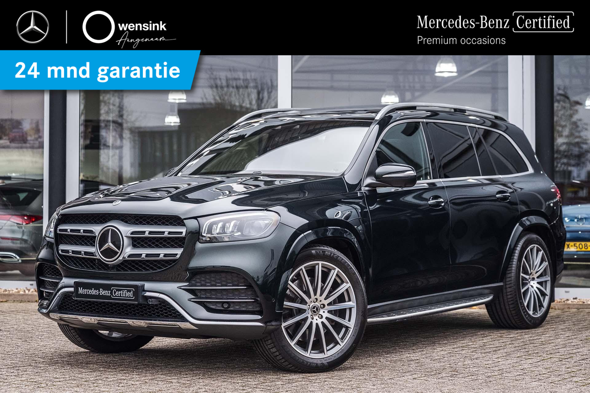 Mercedes-Benz GLS 400 d 4MATIC Premium Plus | AMG | Panoramadak | Trekhaak | 7-sits | Treeplanken | Rijassistentiepakket | Head-up display | Burmester |