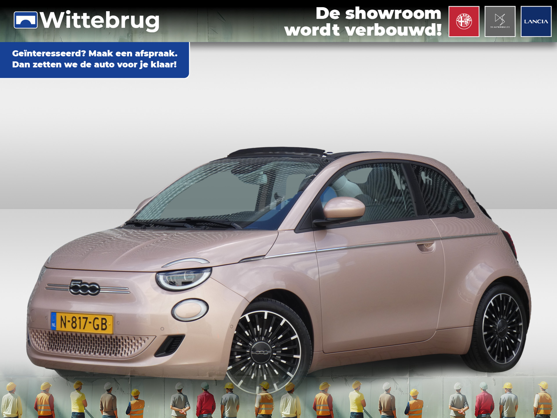 Fiat 500C Icon 42 kWh ! | Pack Winter | Led Koplampen | 360 Graden Camera | Adaptive cruise ! bij viaBOVAG.nl
