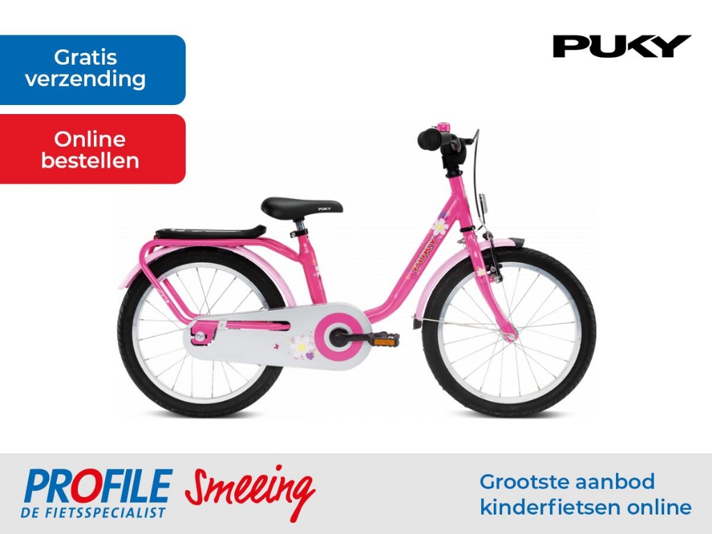 Slijm wees stil behalve voor Puky Steel - Kinderfiets - 18 inch - Roze - 5+ Jaar | viaBOVAG.nl