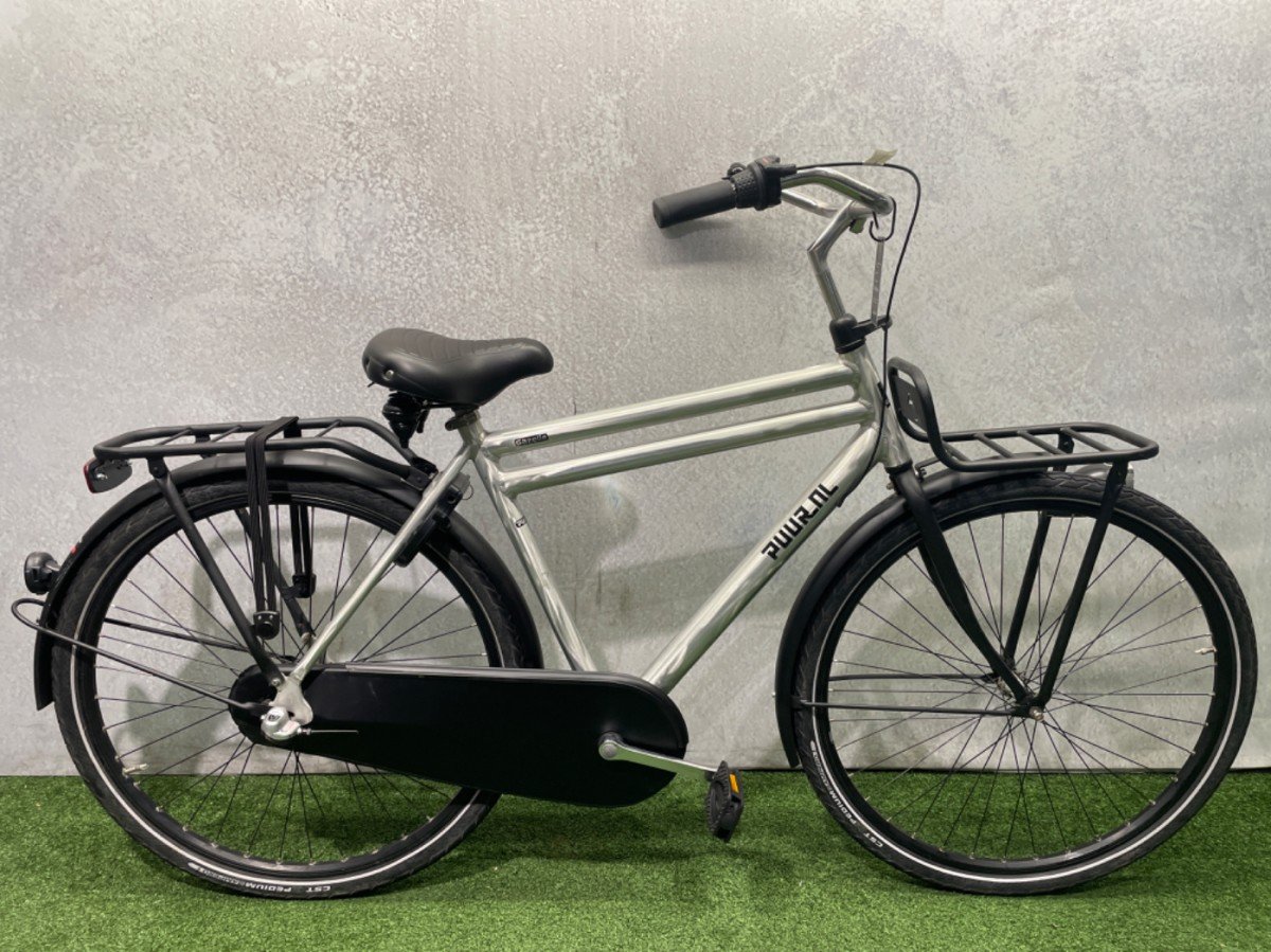 Gazelle Puur NL | Technisch in orde Heren Zilver / zwart 49cm