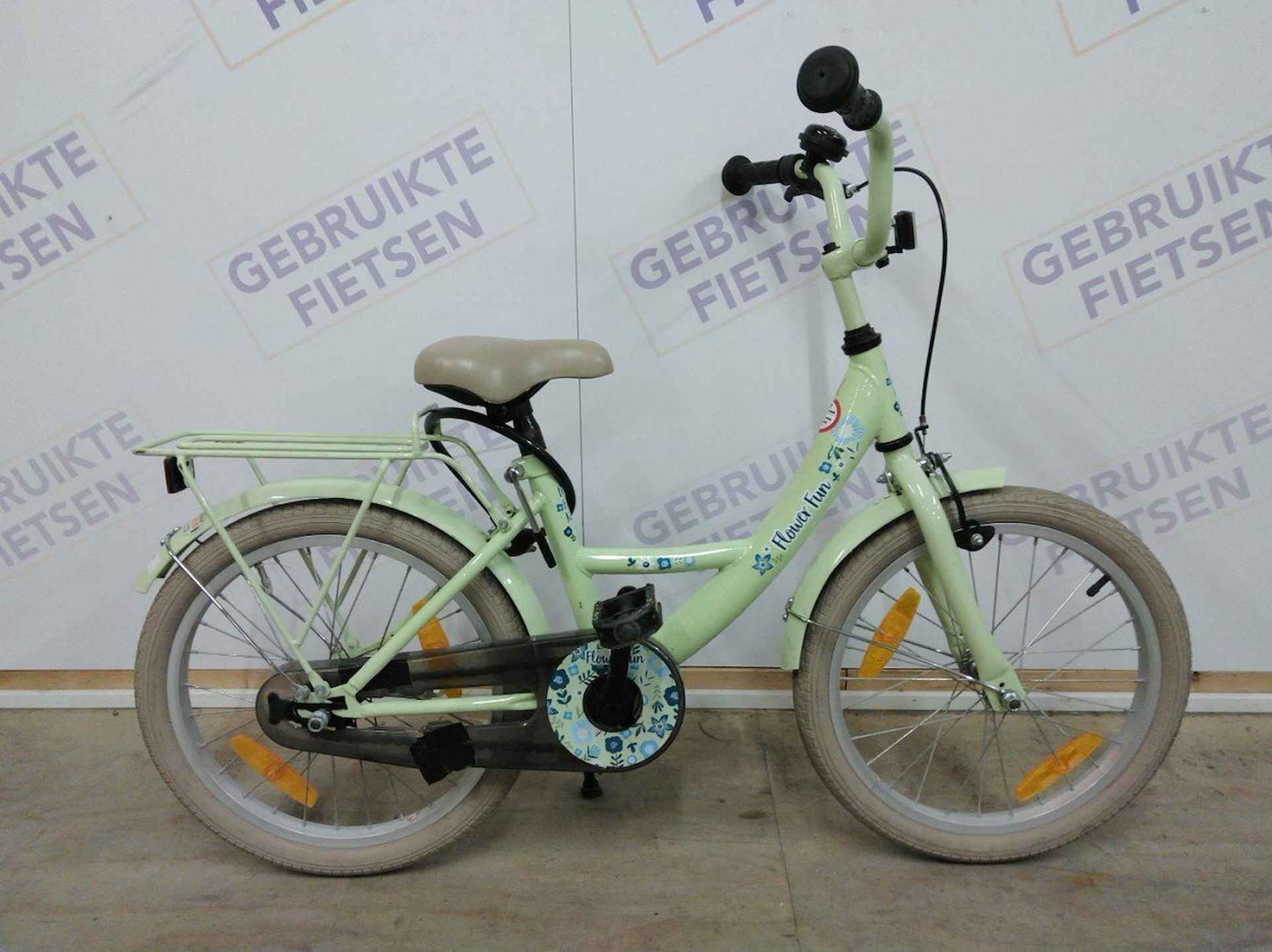 Bike Fun 18" Flower Fun groen - 18FF10 Meisjes groen 30cm 2022 - 1/1