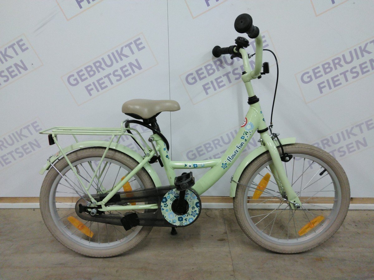 Bike Fun 18" Flower Fun groen - 18FF10 Meisjes groen 30cm 2022