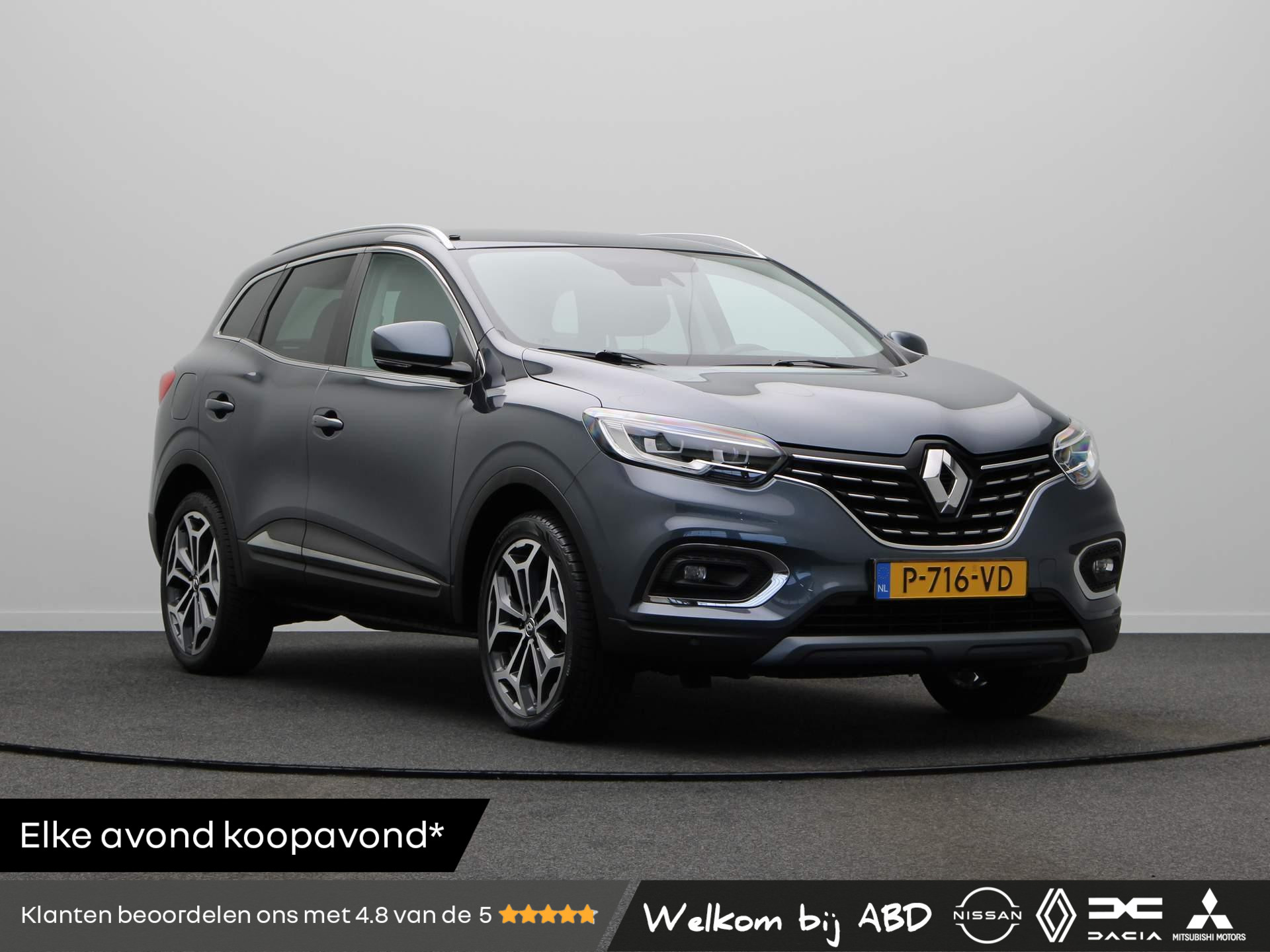 Renault Kadjar TCe 140pk Techno Automaat | 1500kg geremd | Navigatie | Achteruitrijcamera | Trekhaak | Parkeersensoren Voor en Achter met Camera | Half Lederen Bekleding |