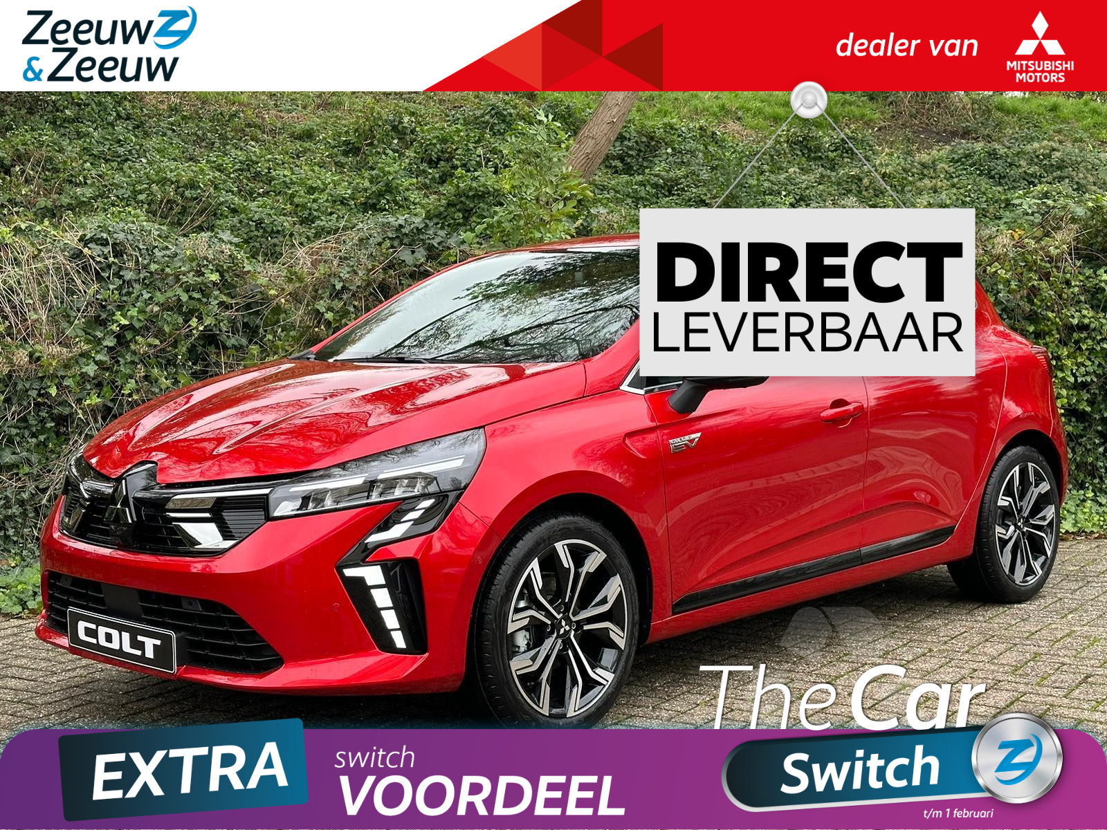 Mitsubishi Colt 1.6 HEV Instyle Hybrid 8 jaar garantie NU 2500,- VOORRAAD KORTING| CLIMATE | CAMERA | STUUR & STOELVERWARMING | ANDROID AUTO / APPLE CARPLAY | LEER |