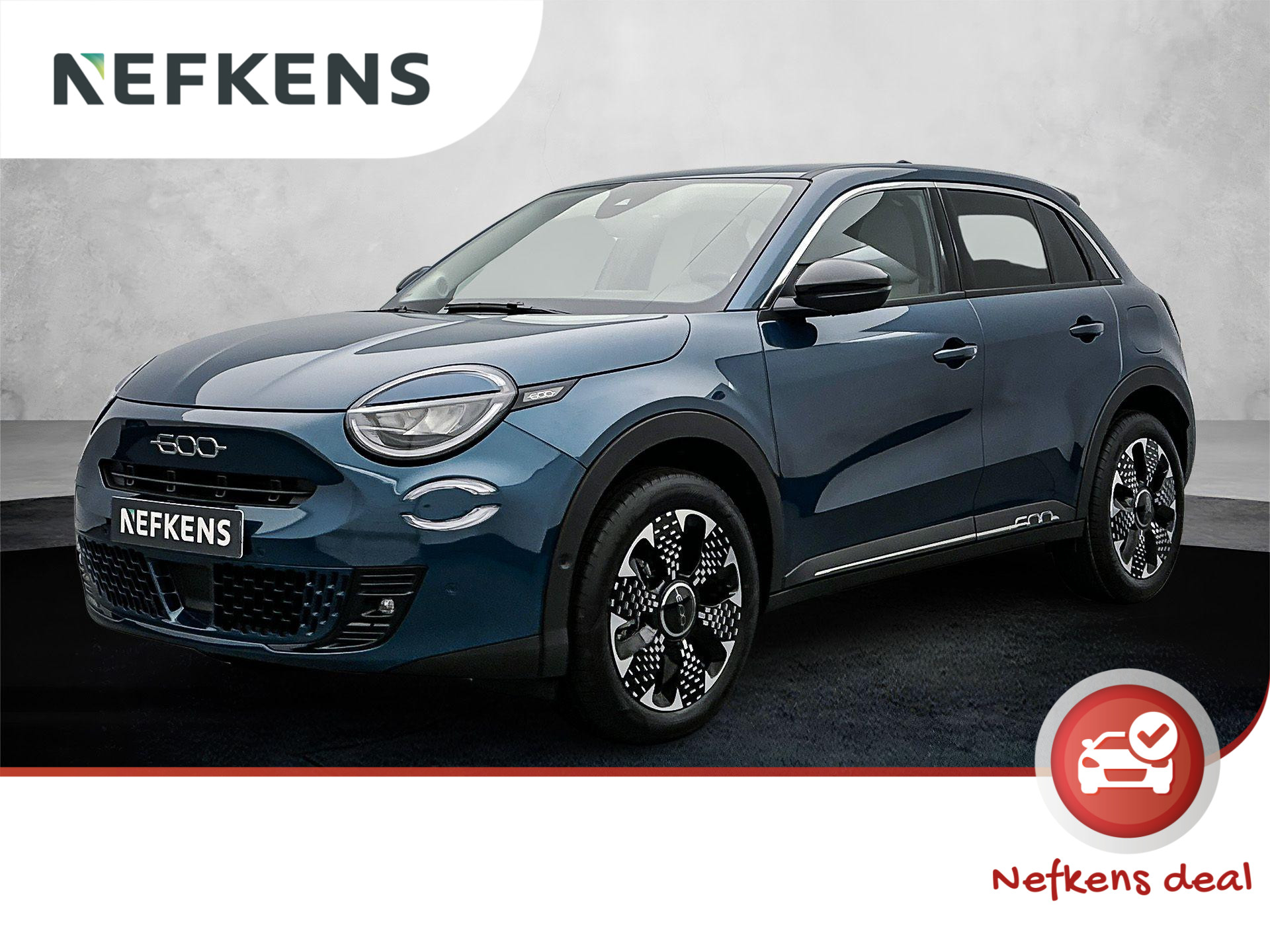 Fiat 600 SUV La Prima 100 pk Automaat | Navigatie | Achteruitrijcamera | Parkeersensoren Voor en Achter | Voorstoelen Verwarmd | Keyless Entry/Start | Elektrische Achterklep met Sensor | Dodehoek Detectie | Adaptieve Cruise Control | 18" Lichtmetalen Velgen | Apple Carplay/Android Auto |