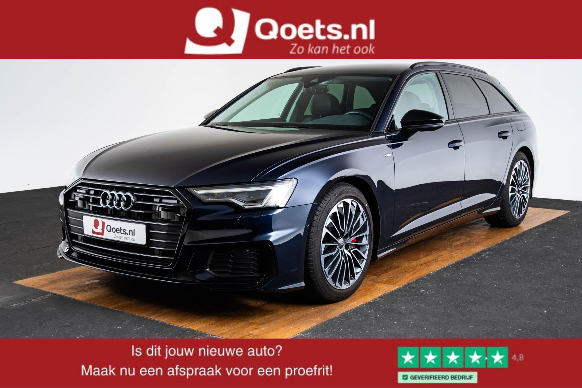 Audi A6 Avant 55 TFSI e quattro Competition Trekhaak - Stoelverwarming - Matrix LED - Assistentiepakket City & Tour - Sportstoel - Bekleding leder - MMI navigatie