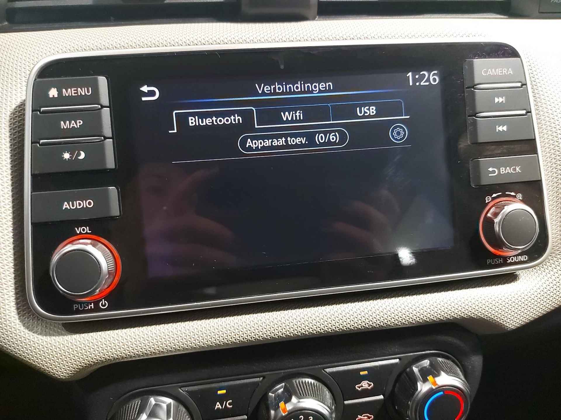 Nissan Micra 1.0 IG-T N-Connecta | Achteruitrijcamera | Parkeersensoren achter | Navigatie | Apple Carplay/Android auto | Bluetooth | Automatische regen/lichtsensoren | Keyless entry | Cruise control | Elektrische zijspiegels + ramen | - 32/45