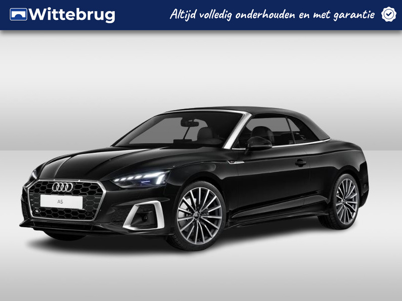 Audi A5 Cabriolet 35 TFSI 150pk s-tronic S edition | Hoofdruimteverwarming | Stoelverwarming | Leder-Dinamica | Matrix Laser | Windschot | 19" LM velgen