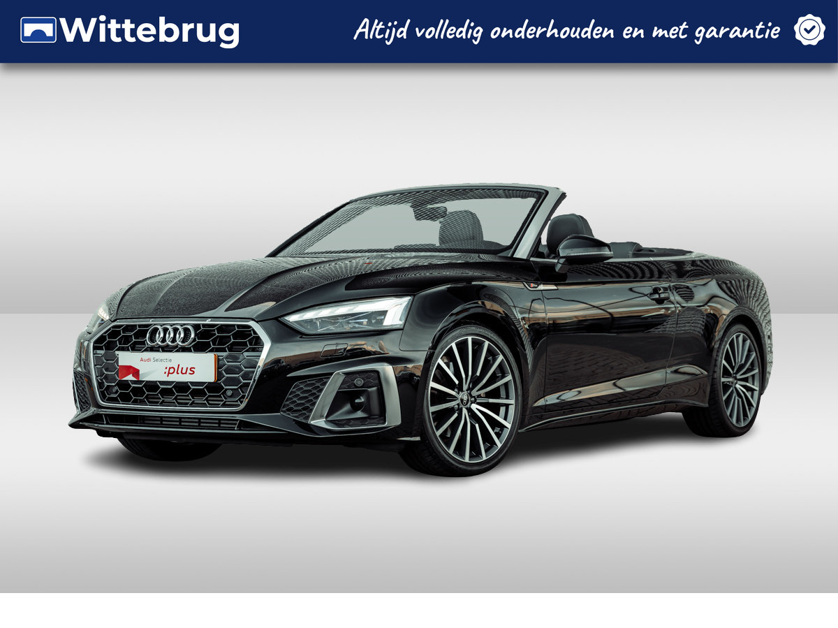 Audi A5 Cabriolet 35 TFSI 150pk s-tronic S edition | Hoofdruimteverwarming | Stoelverwarming | Leder-Dinamica | Matrix Laser | Windschot | 19" LM velgen