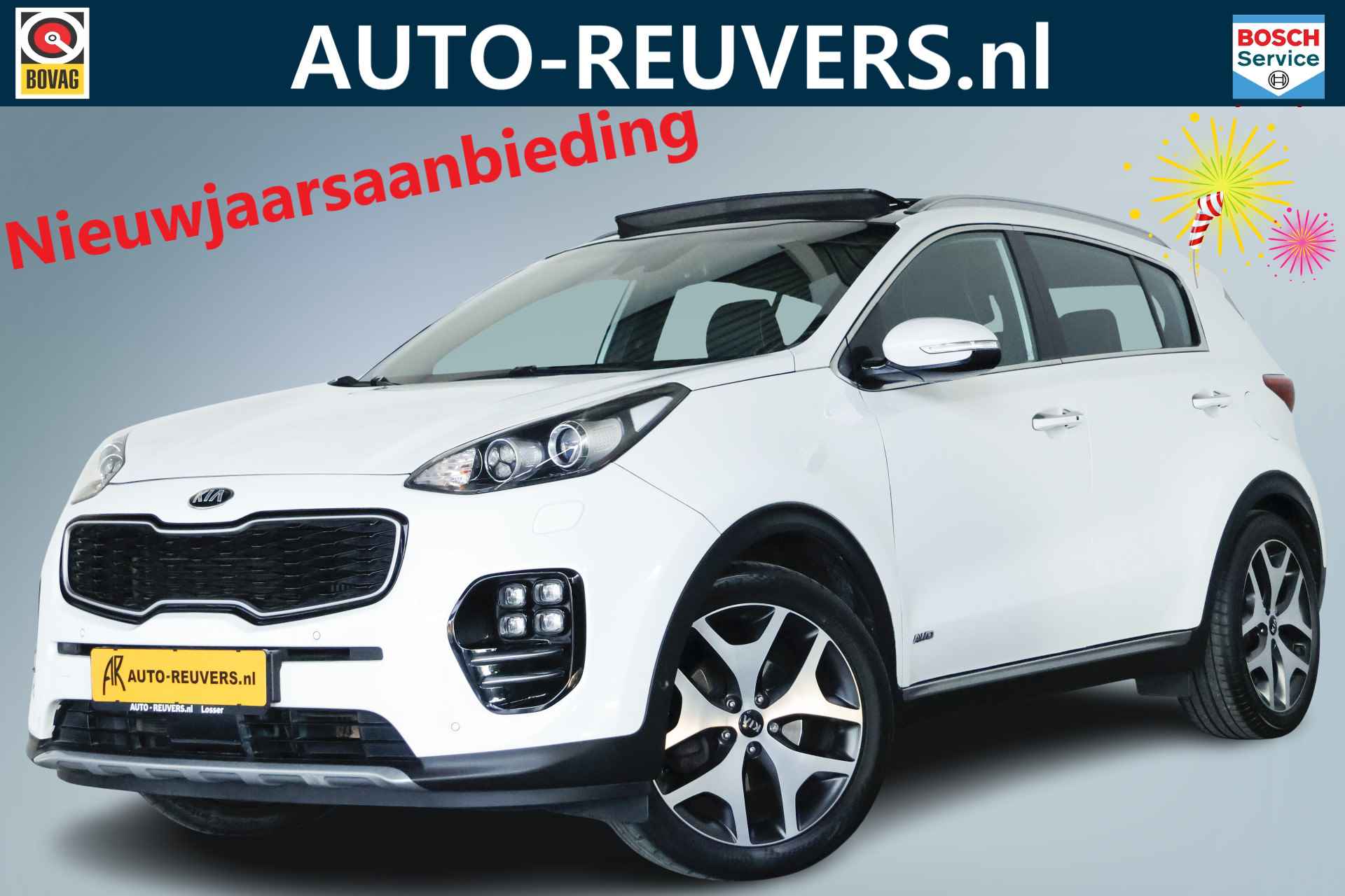 Kia Sportage 1.6 T-GDI 4WD GT-Line Panorama / Opendak / Leder / JBL / CarPlay / Cam - 1/36