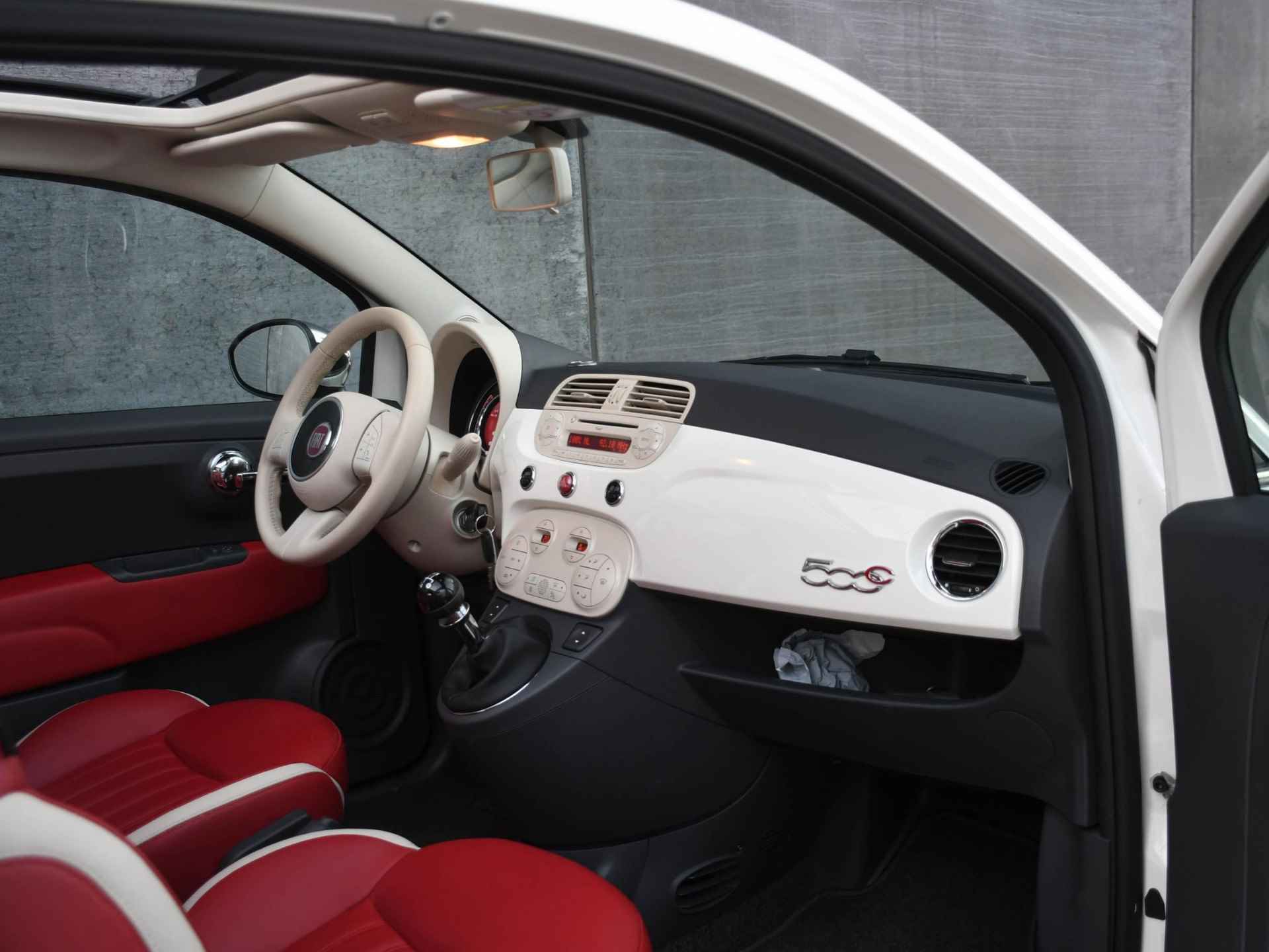 Fiat 500 C Lounge 0.9 TwinAir Turbo 80pk AIRCO | 15''LM | LEDEREN BEKLEDING | CLIMA | USB | 12MND GARANTIE - 7/24