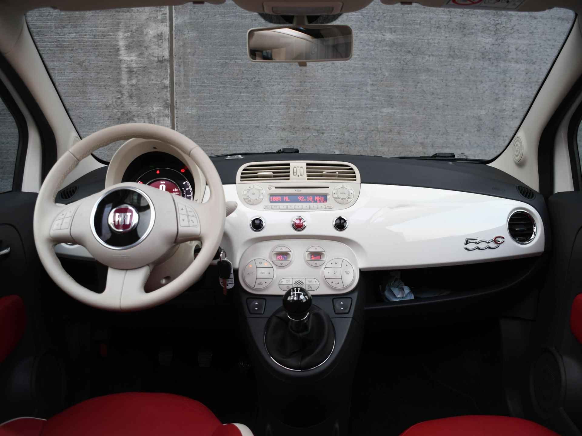 Fiat 500 C Lounge 0.9 TwinAir Turbo 80pk AIRCO | 15''LM | LEDEREN BEKLEDING | CLIMA | USB | 12MND GARANTIE - 13/24