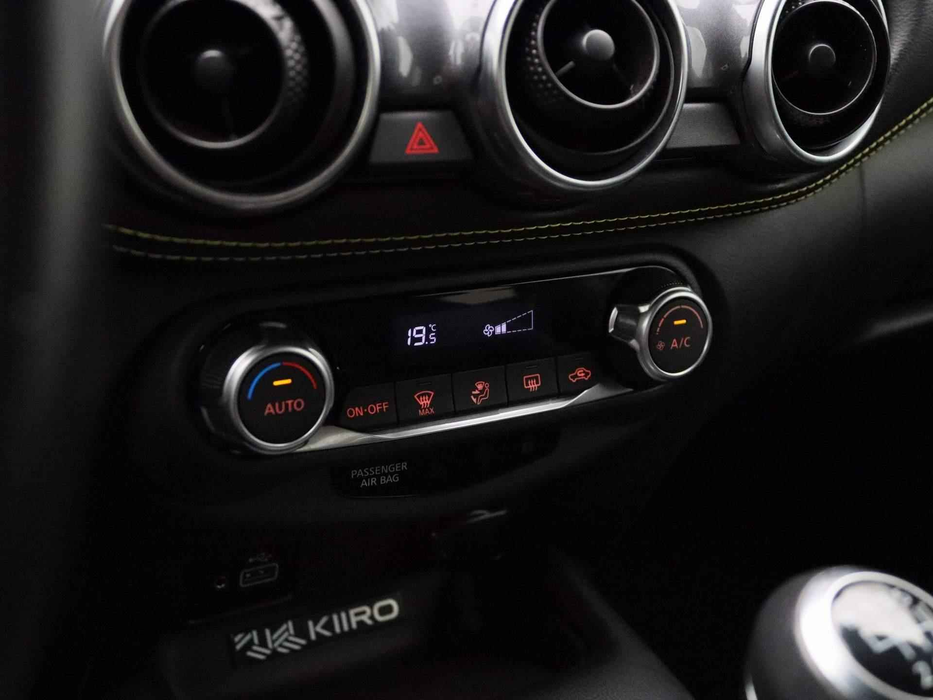 Nissan Juke 1.0 DIG-T Kiiro 115pk | 19" Lichtmetalen Zwarte Velgen | Climate Control | Half-Leder | Camera | DAB - 18/36