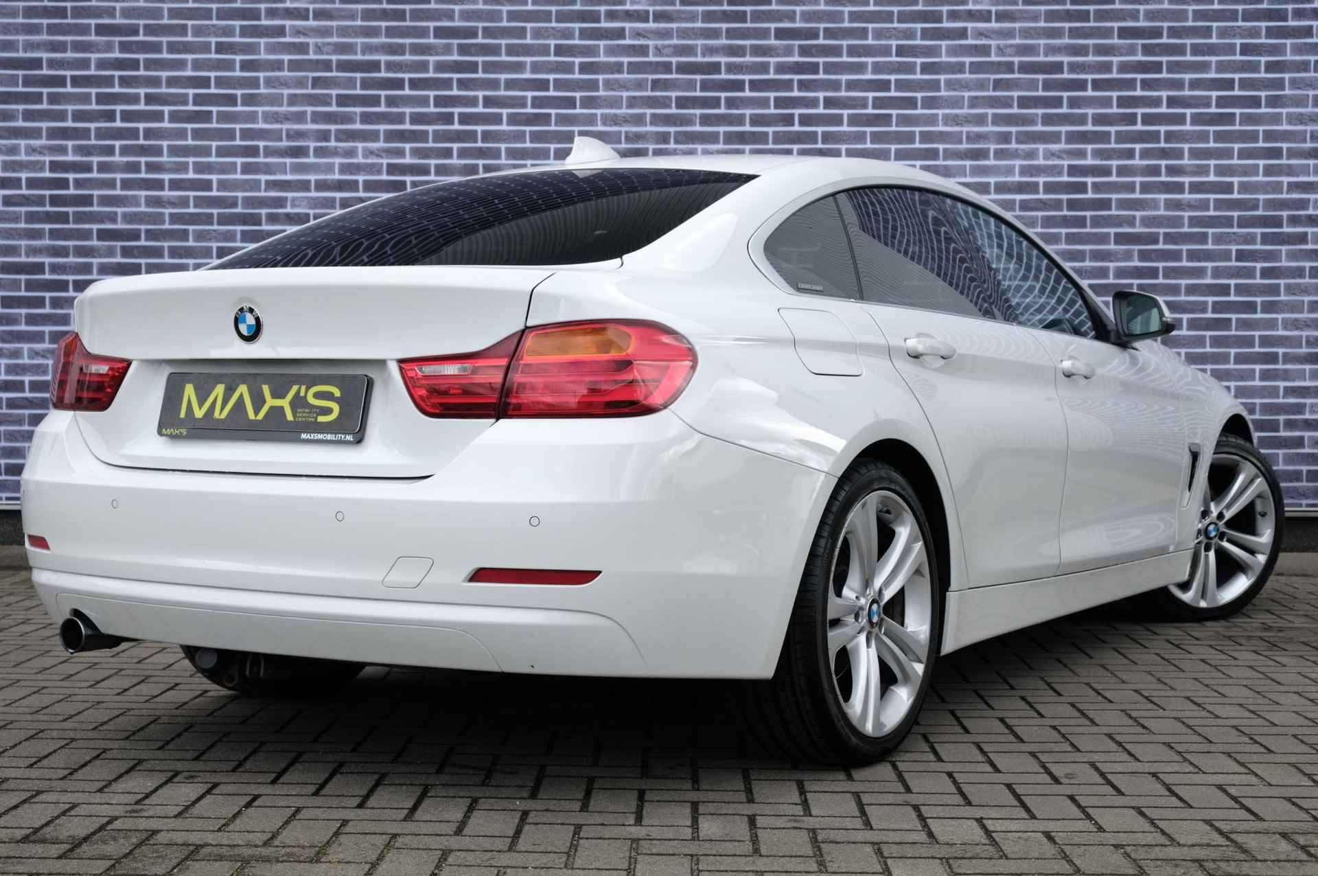 BMW 4-serie Gran Coupé 418i Essential Apple Carplay | Navi Prof | Lederen Bekleding | Stoel Verwarming | Trekhaak |PDC | Led-Verlichting | Elektrische Kofferklep | - 6/31
