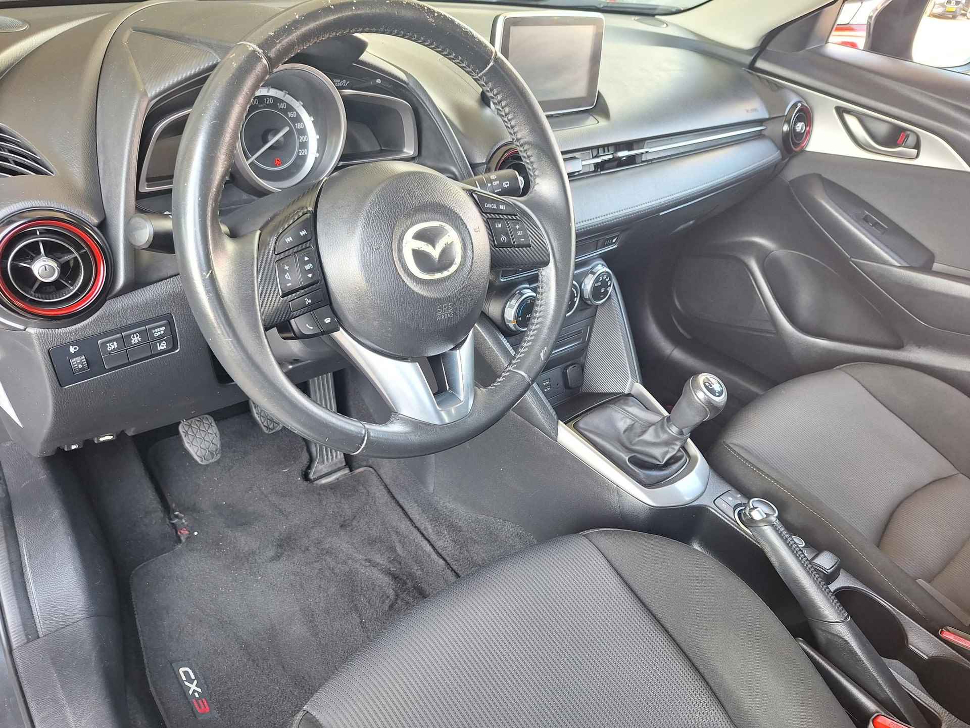 Mazda CX-3 2.0 SkyActiv-G 120 TS+ | Rijklaarprijs! | Climate Control | Navigatie | Cruise Control | Stoelverwarming | Inclusief 12 mnd Bovag Garantie! | - 14/28