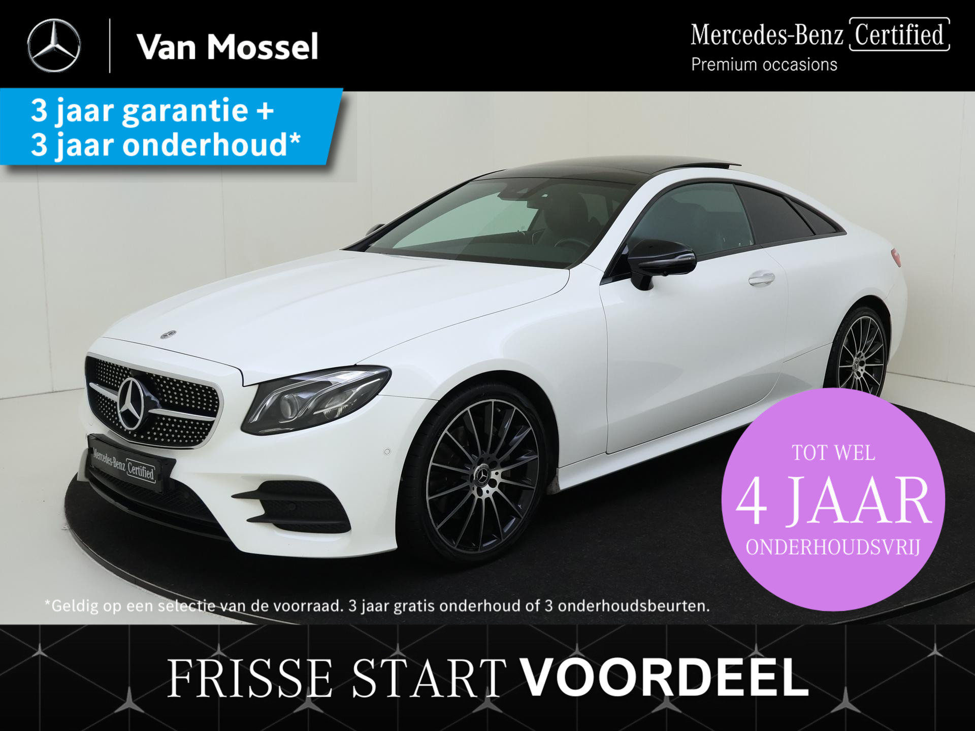 Mercedes-Benz E-klasse Coupé 200 Premium Plus AMG /Panoramadak / Night pakket/ 20 Inch / Burmester /Memory stoelen