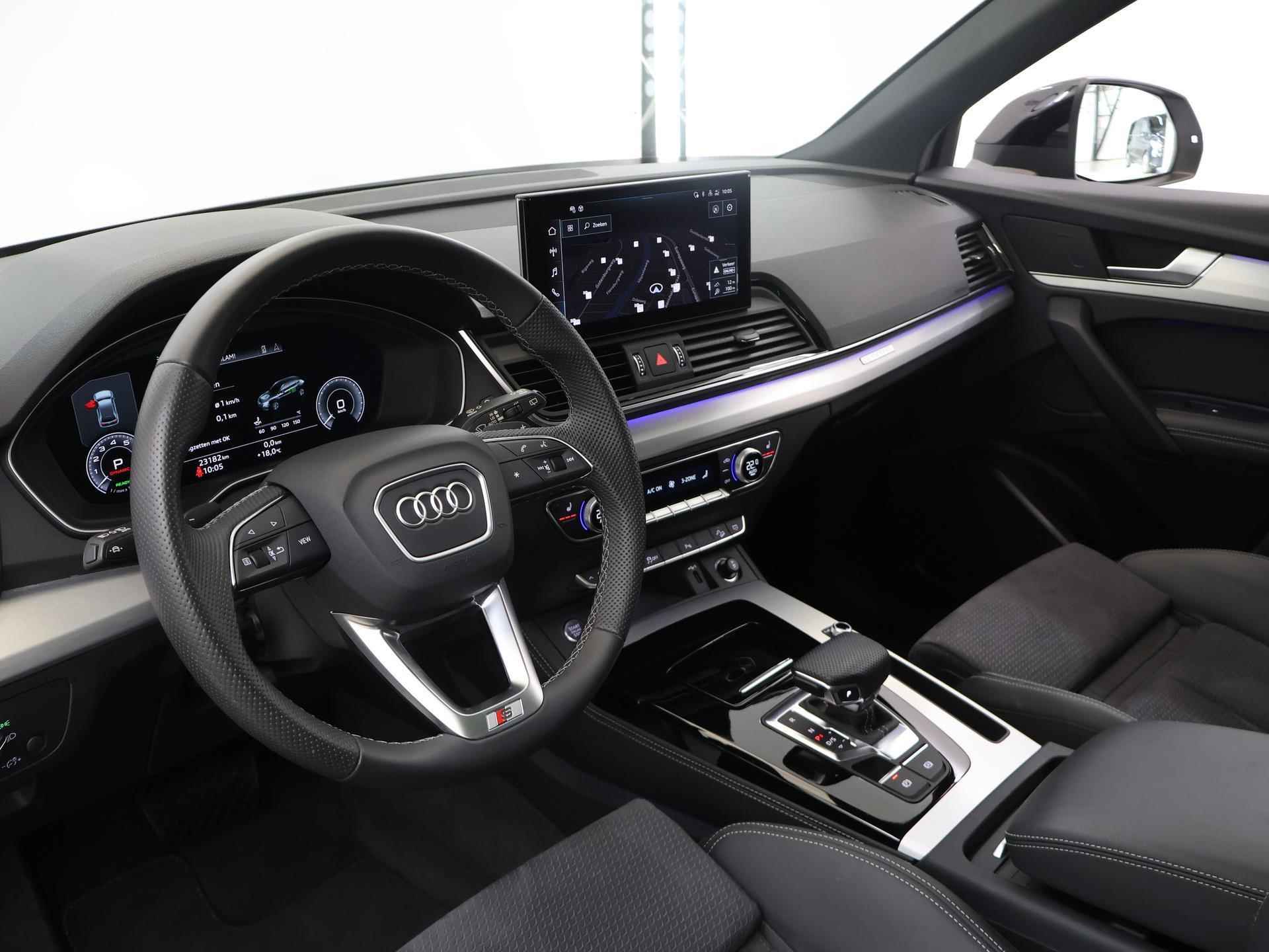 Audi Q5 55 TFSI e Quattro S Line | 367pk | Panoramadak | Matrix LED | Parkeercamera | Sfeerverlichting | Navigatie | Climate Control | Cruise Control | Bluetooth | - 8/54