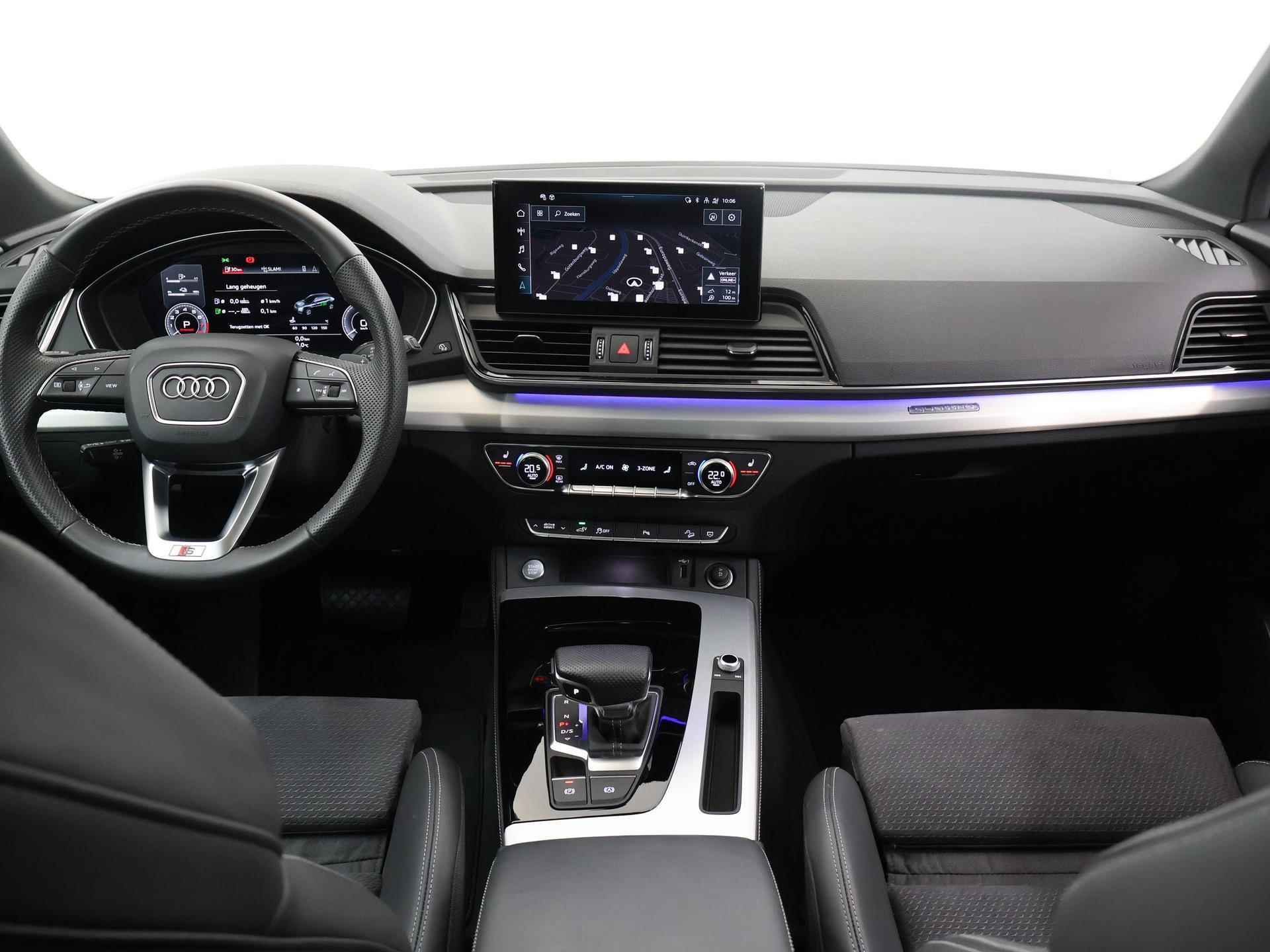 Audi Q5 55 TFSI e Quattro S Line | 367pk | Panoramadak | Matrix LED | Parkeercamera | Sfeerverlichting | Navigatie | Climate Control | Cruise Control | Bluetooth | - 9/54