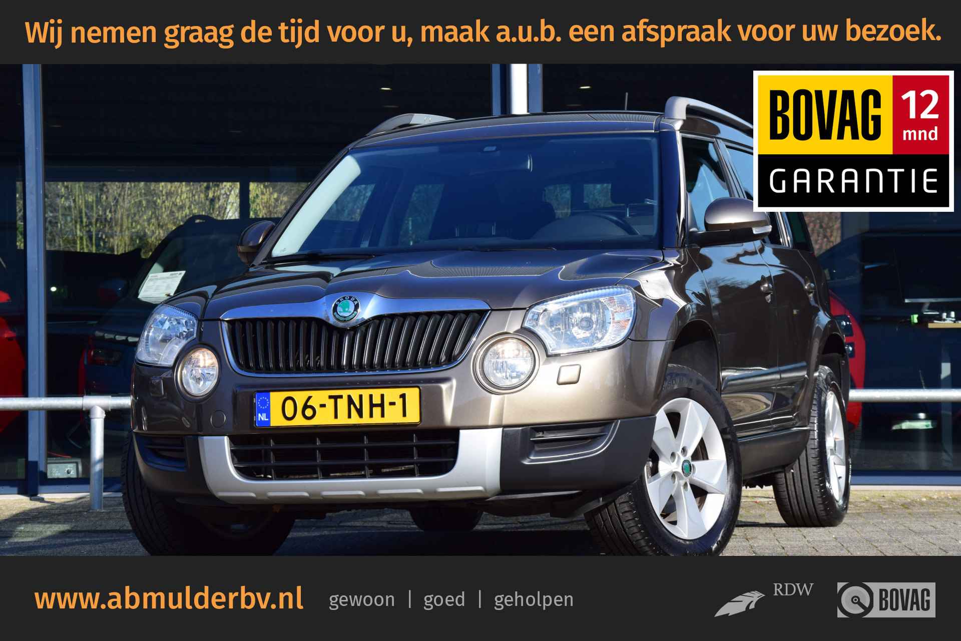 Škoda Yeti 1.2 TSI Comfort DSG Automaat | Org. NL | BOVAG Garantie | Trekhaak | Cruise Control | Airconditioning | 16'' Velgen | Parkeersensoren Achter |