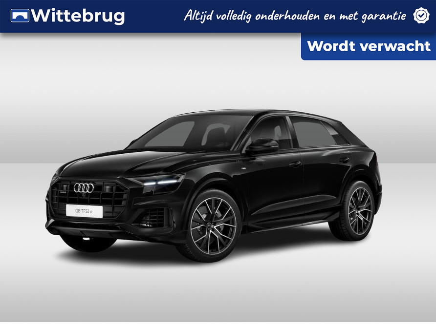 Audi Q8 55 TFSI e 381pk quattro Pro Line S | Panoramadak | S-sportstoelen | Leder met ruitstiksel | Bang & Olufsen | 22" LM velgen | Optiek zwart | Trekhaak | Tour & Parking