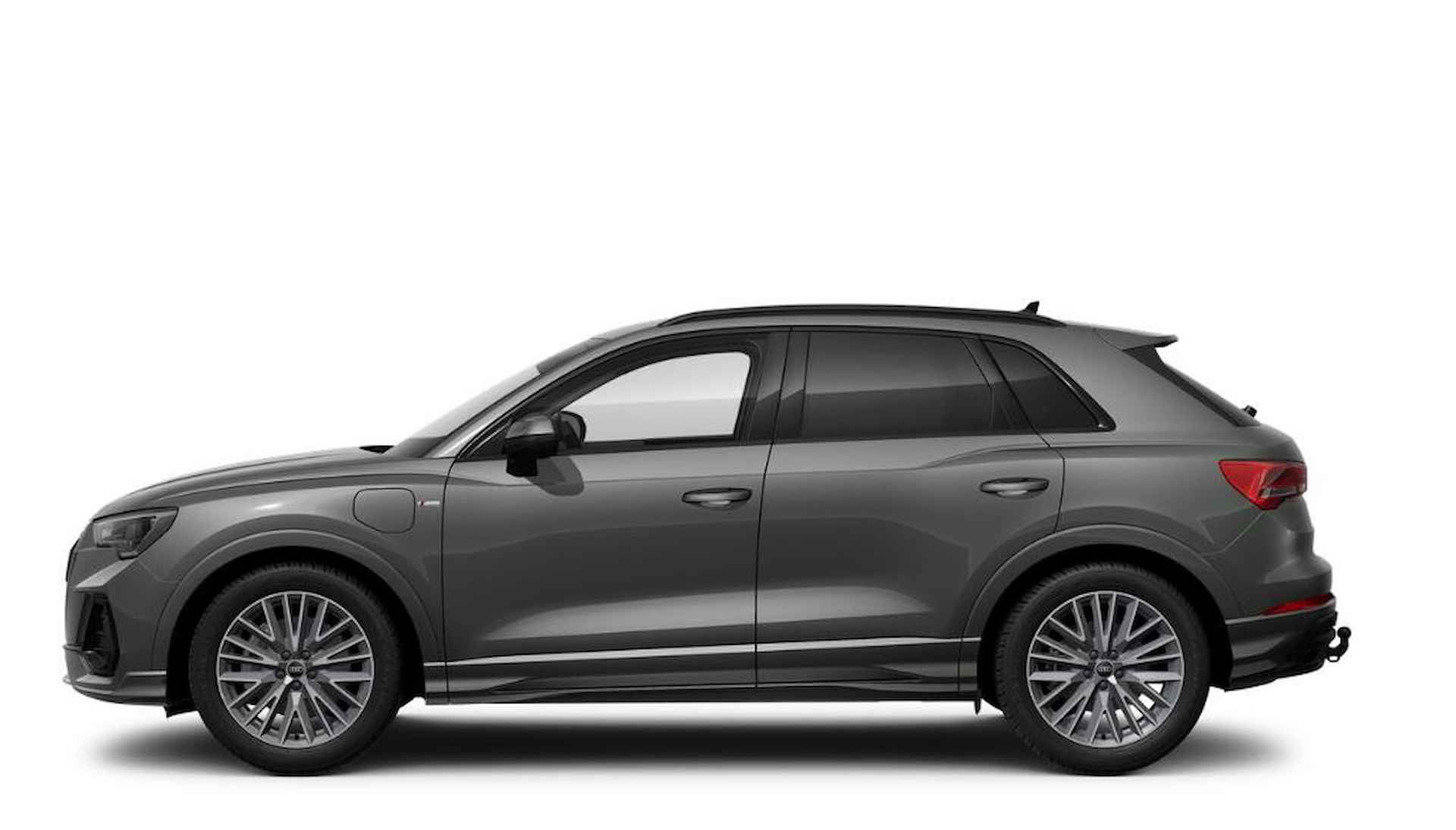 Audi Q3 45 TFSI e 245pk s-tronic S Line exterieur | Nieuw 62k | Trekhaak | Comfortsleutel | Optiek zwart | Adaptive cruise control | Stoelverwarming | Sportstoelen | 19" LM velgen | Leder-Dinamica - 3/7