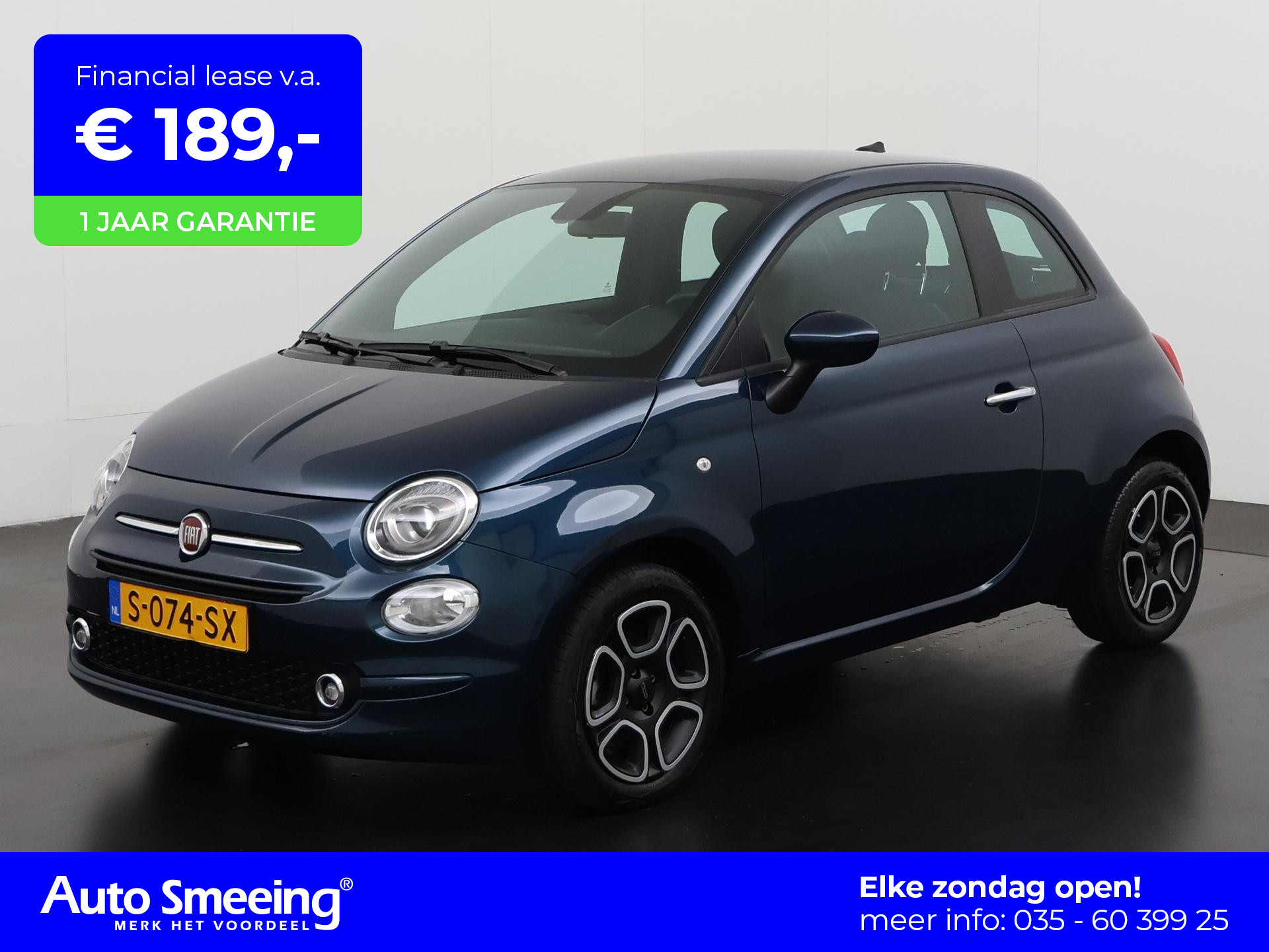 Fiat 500 1.0 Hybrid Club | Apple/Android Carplay | Parkeersensor | Zondag Open!