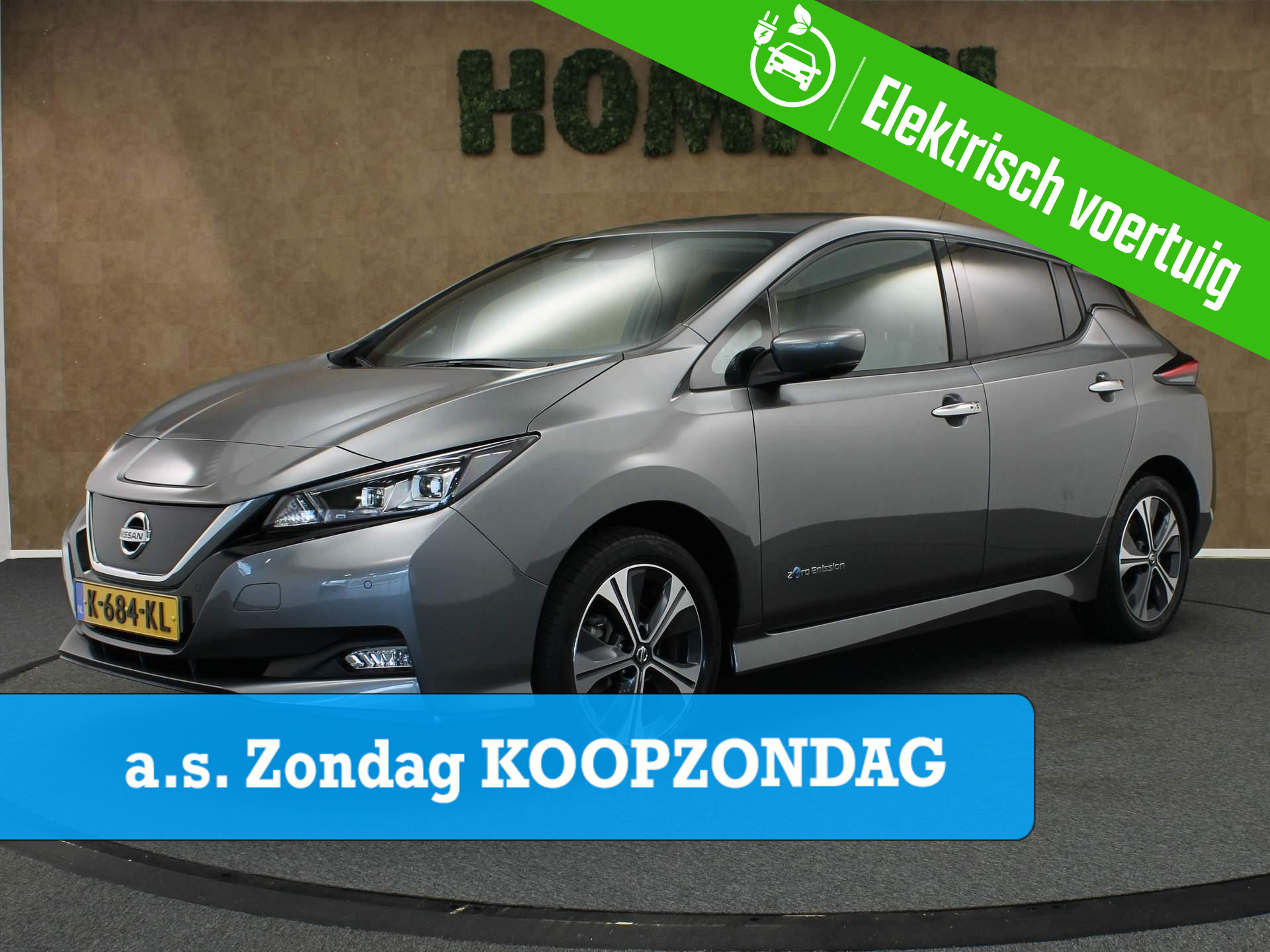 Nissan LEAF e+ Tekna 62 kWh -ORIGINEEL NEDERLANDSE AUTO - CLIMATE CONTROL- NAVIGATIE - VOORSTOELEN VERWARMD - ACHTERBANK VERWARMD - PARKEERSENSOREN VOOR/ACHTER - RONDOMZICHT CAMERA- DEELS LEDEREN BEKLEDING - DODEHOEK DETECTIE