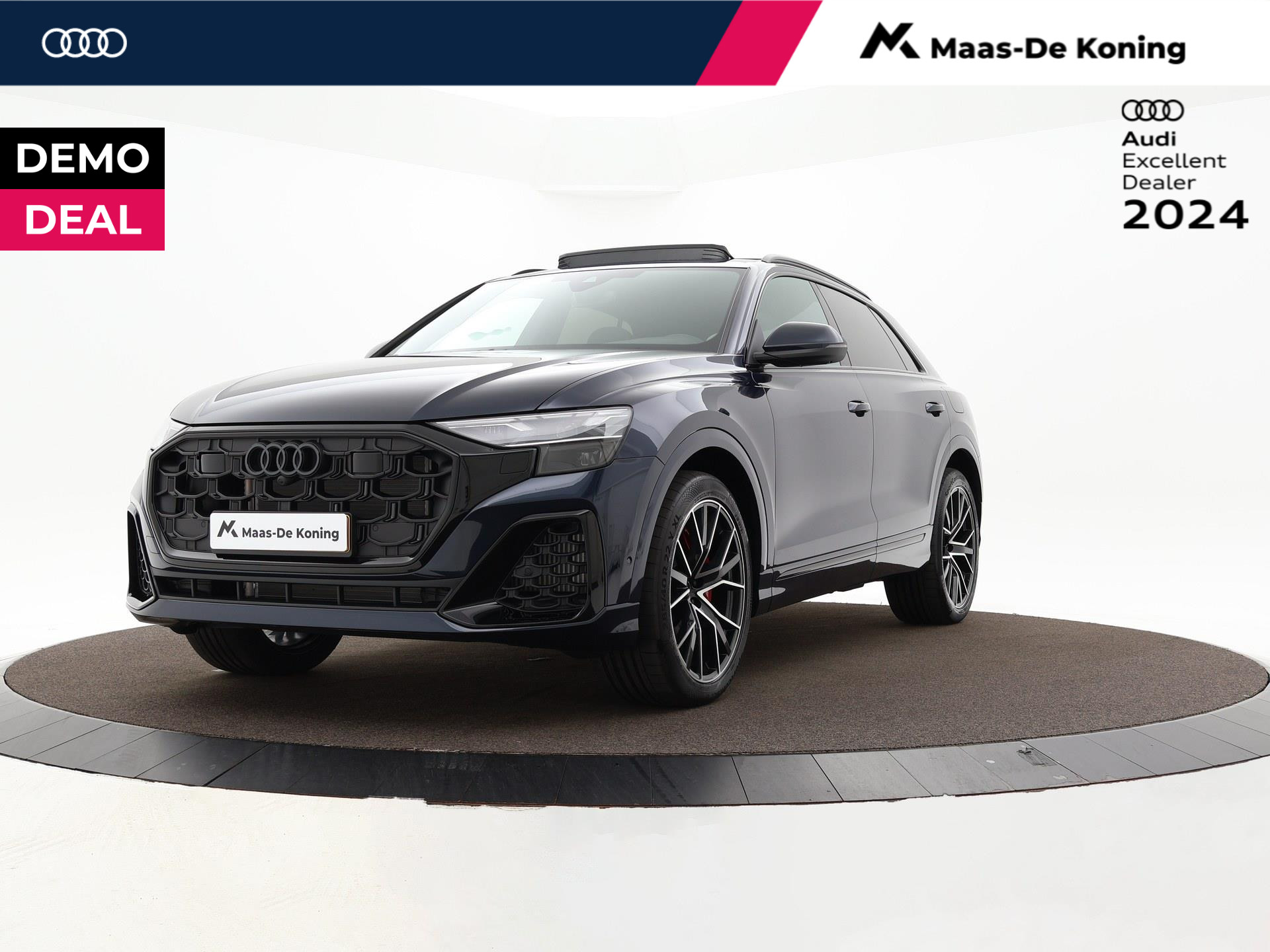 Audi Q8 55 TFSI e quattro Pro Line S 395 PK · 22" LM Velgen · Assistentiepakket parking plus · B&O Premium 3D · Trekhaak