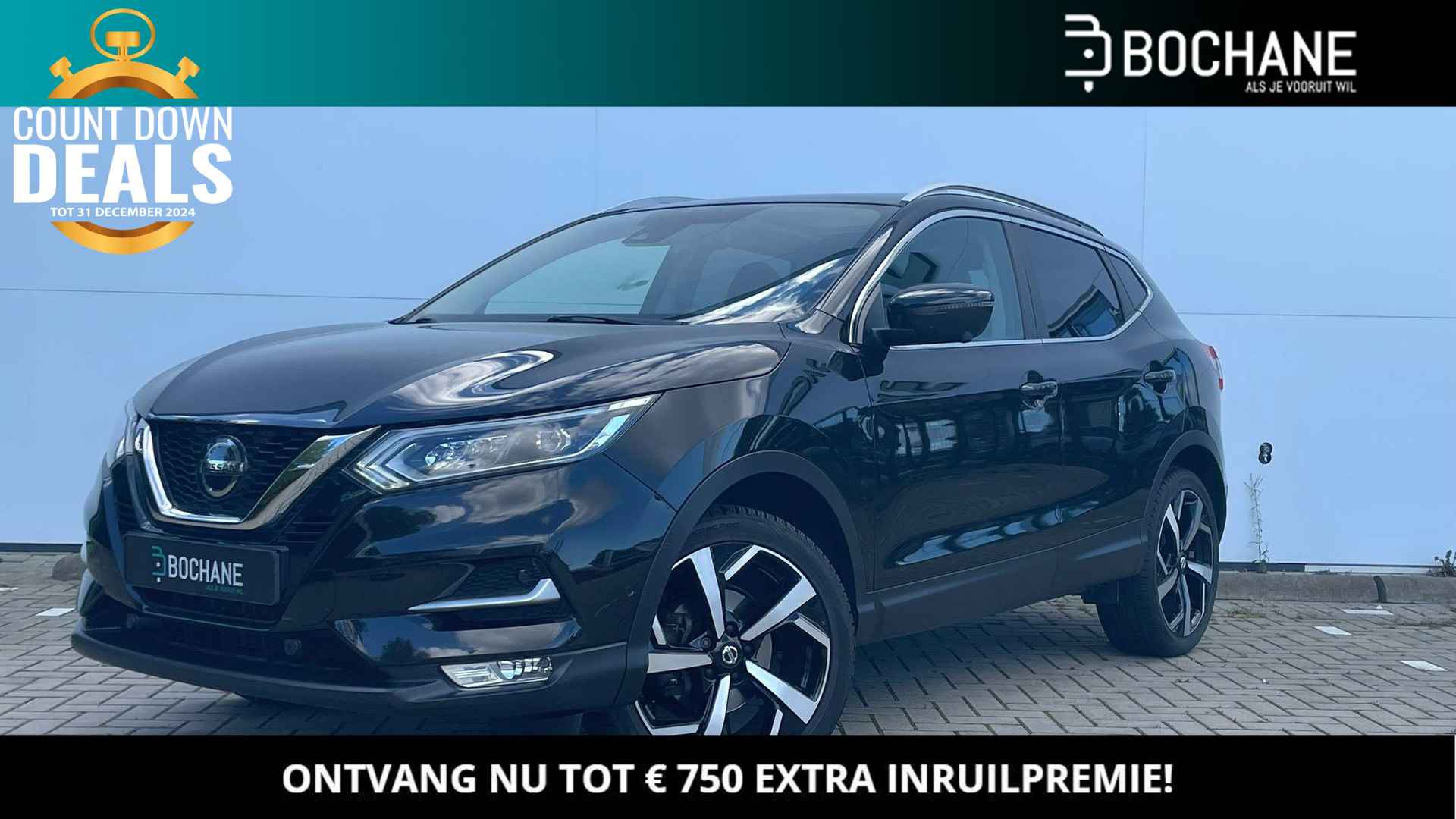 Nissan Qashqai 1.2 DIG-T 115 Tekna Navigatie / Parkeersensoren V+A+Camera / Panoramadak / Privacy Glass / Climate Control - 1/38