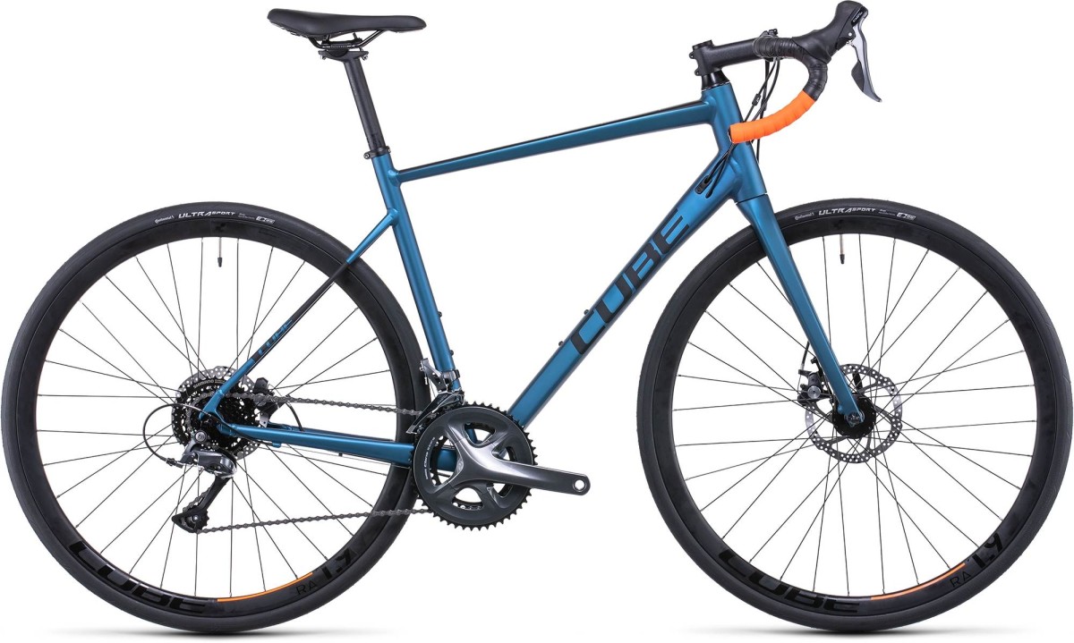 CUBE ATTAIN ATLANTICBLUE/ORANGE 2022 Heren Atlanticblue/orange 56cm 2022