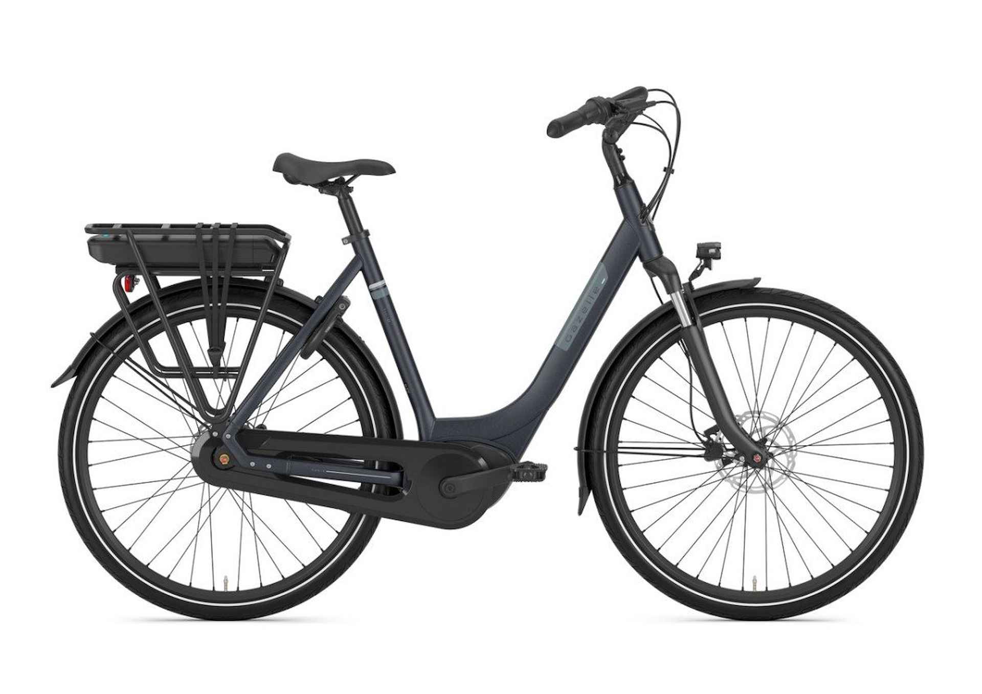 GAZELLE Paris C7 400Wh Lage instap Graphite Blue Mat 57cm 2025