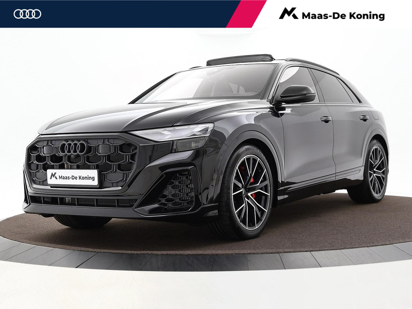 Audi Q8 55 TFSIe 394pk Tiptronic Quattro Pro line S | Keyless | Luchtvering | B&O 3D | Elek. Trekhaak | Elek. Voorstoelen | 360 Camera | Garantie t/m 30-07-2026 of 100.000km