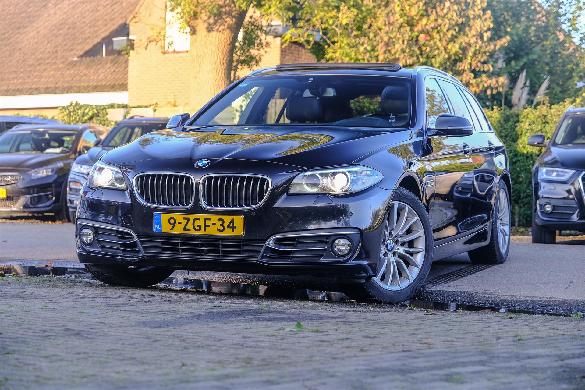 BMW 5-Serie 518d 150pk Automaat Luxury Edition sportstoelen panoramadak leer rijklaar bovag-garantie