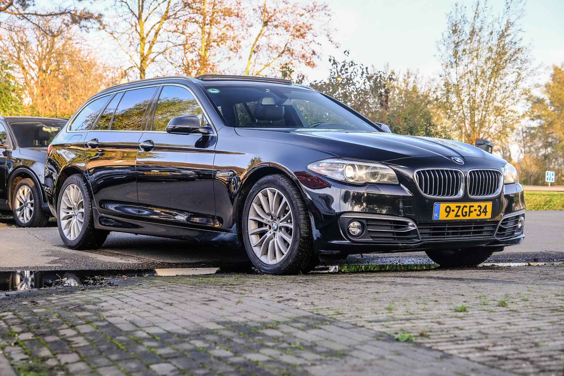 BMW 5-Serie 518d 150pk Automaat Luxury Edition sportstoelen panoramadak leer rijklaar bovag-garantie - 7/33