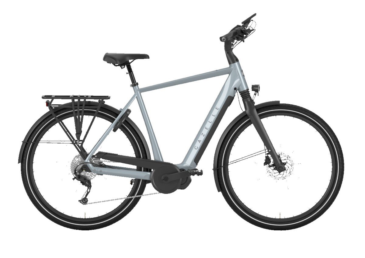 GAZELLE Chamonix T10 HMS heren 500Wh DEMO (62 km) Heren Brewster Grey Glans 65cm 2021