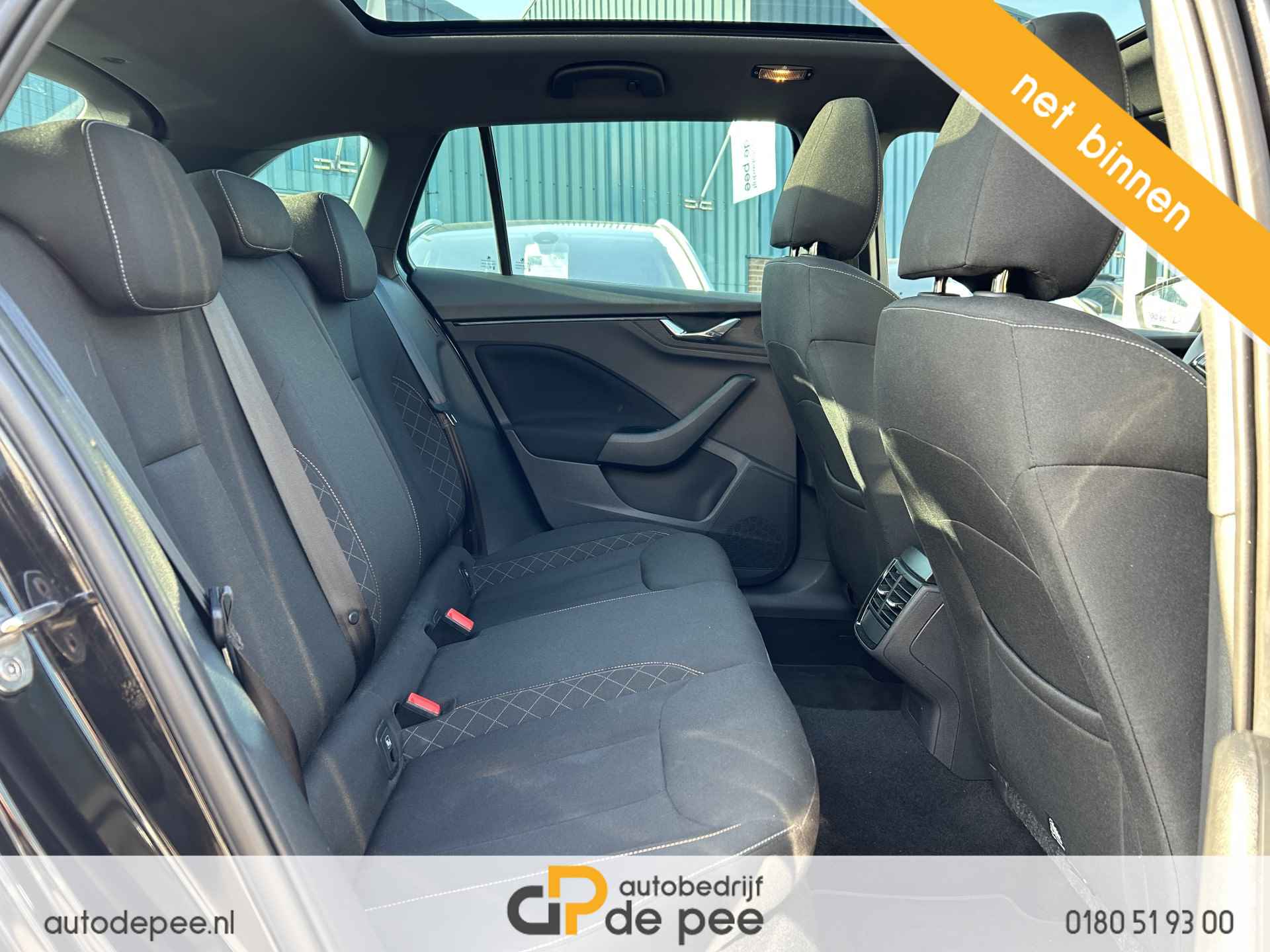 Škoda Scala 1.0 TSI Sport Business GARANTIE/INCL.BTW/PANORAMADAK/CARPLAY/CLIMA/CRUISE/LICHTMETAAL rijklaarprijs! - 13/17