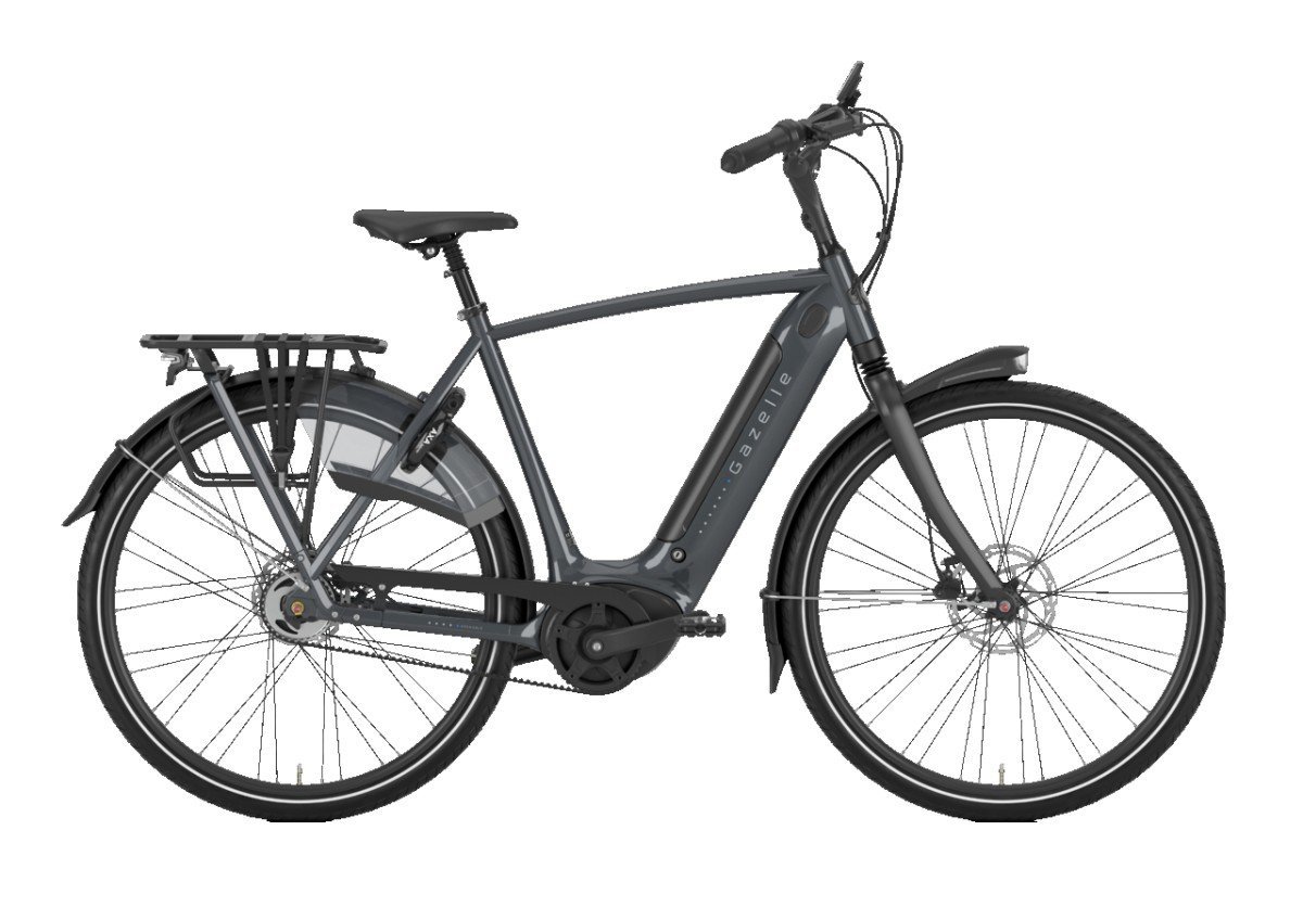 GAZELLE Grenoble C5 HMB 500Wh 2024 DEMO ZOLDER (376KM) Heren Anthracite Grey Glans 57cm 2024