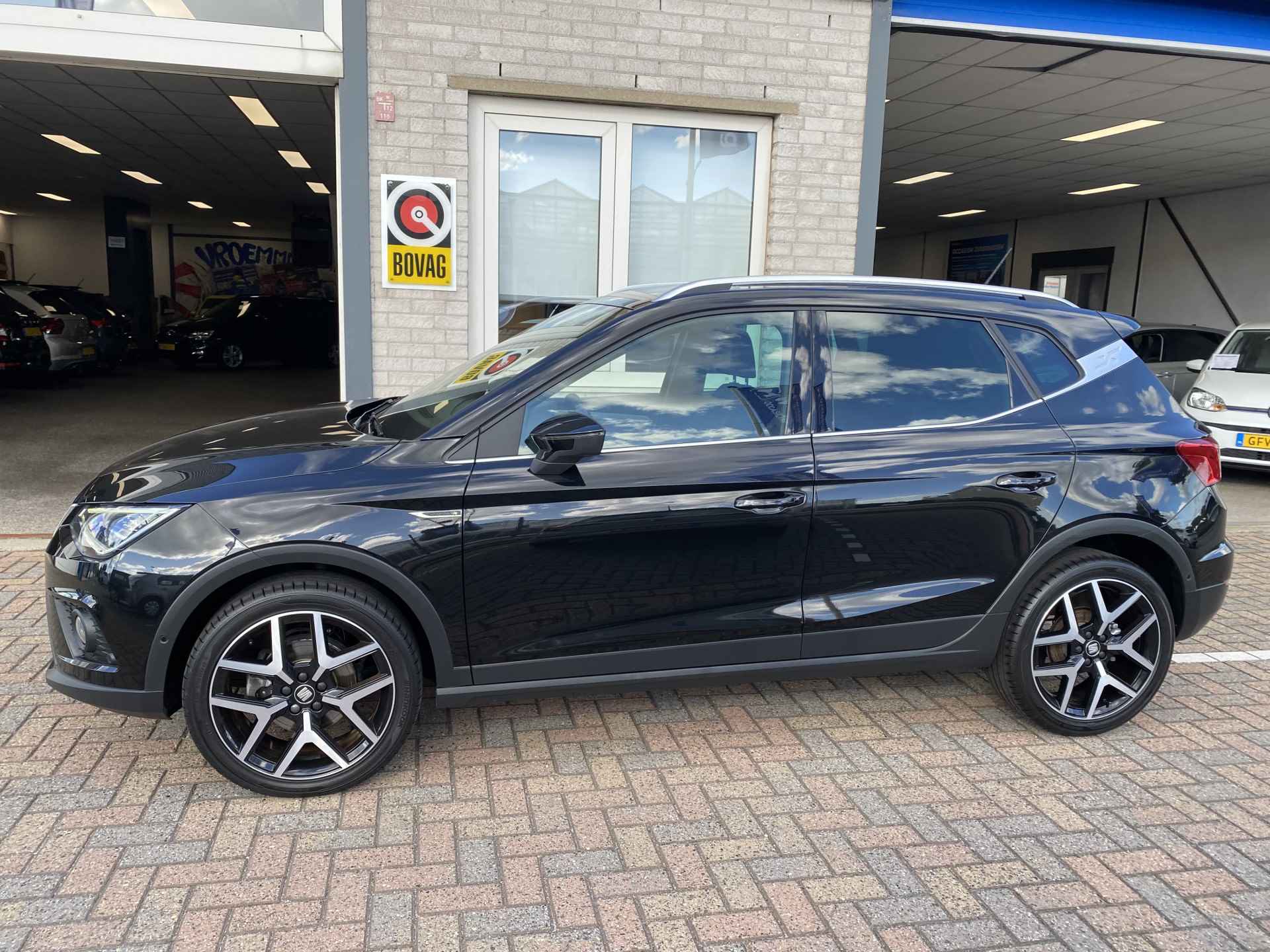 SEAT Arona 1.0 TSI FR / AUTOMAAT/ CAMERA/ PARK. SENSOREN/ LED/ DODE HOEK/ KEYLESS/ VIRTUAL COCKPIT/ STOEL VERWARM./ ADAPT. CRUISE/ APP CONNECT/ NAVI/ CLIMA/ DAB/ 18" LMV/ - 3/43