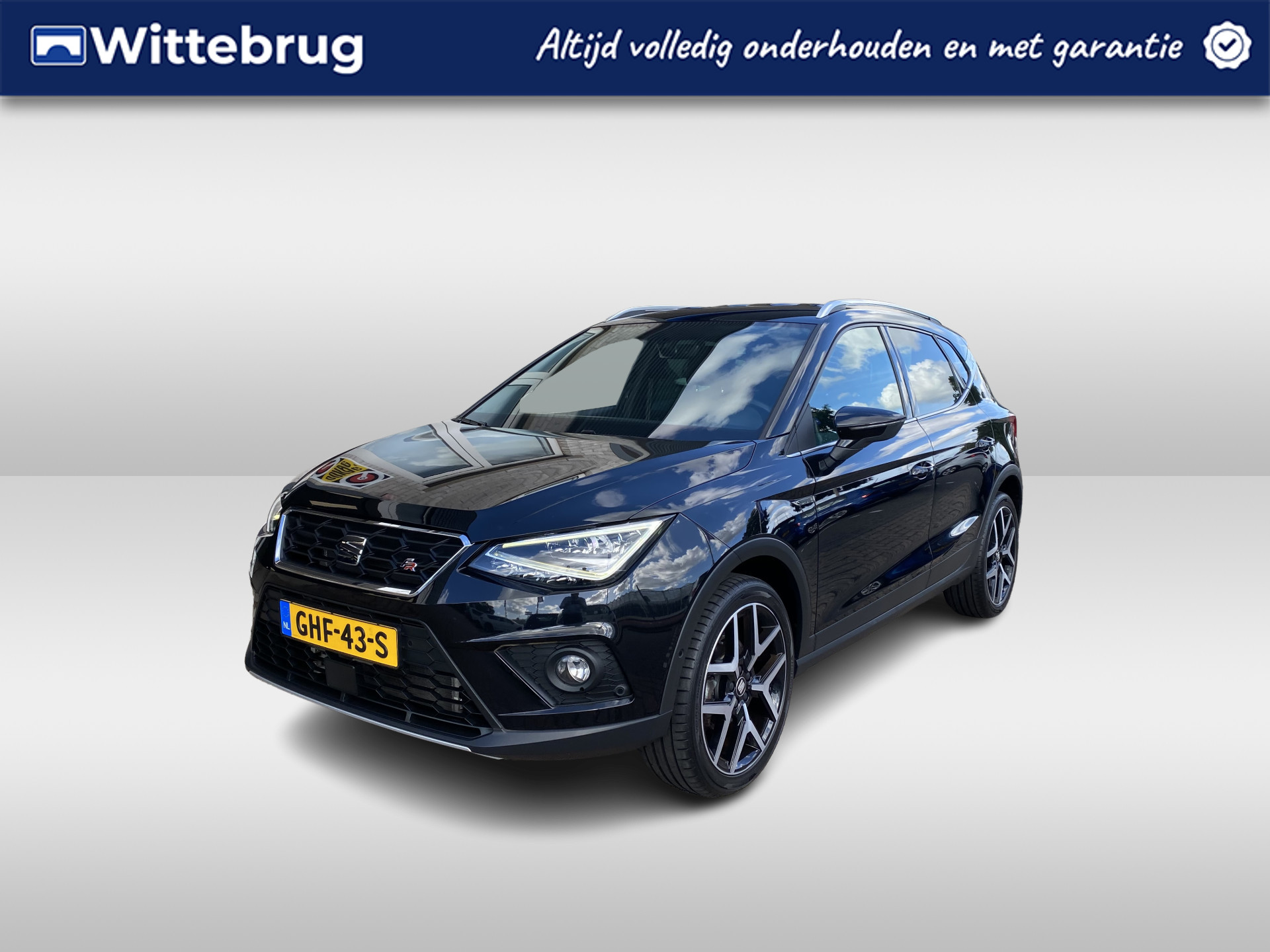 SEAT Arona 1.0 TSI FR / AUTOMAAT/ CAMERA/ PARK. SENSOREN/ LED/ DODE HOEK/ KEYLESS/ VIRTUAL COCKPIT/ STOEL VERWARM./ ADAPT. CRUISE/ APP CONNECT/ NAVI/ CLIMA/ DAB/ 18" LMV/