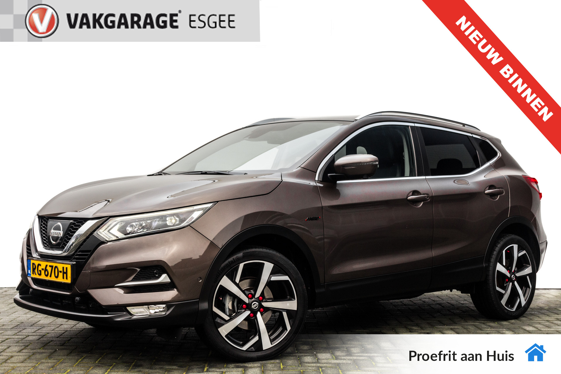 Nissan QASHQAI 1.2 116 PK Tekna + AUTOMAAT D.B RIEM IS VERV | Navigatie  | 360 Camera  | Panoramadak | 19 inch LMV | Leder | PDC V/A |