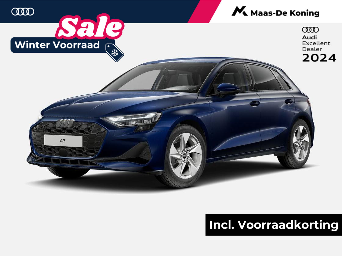 Audi A3 Sportback Advanced edition 30 TFSI 116 pk · Assistentiepakket plus · Afgevlakt stuurwiel mf · Privacy glas