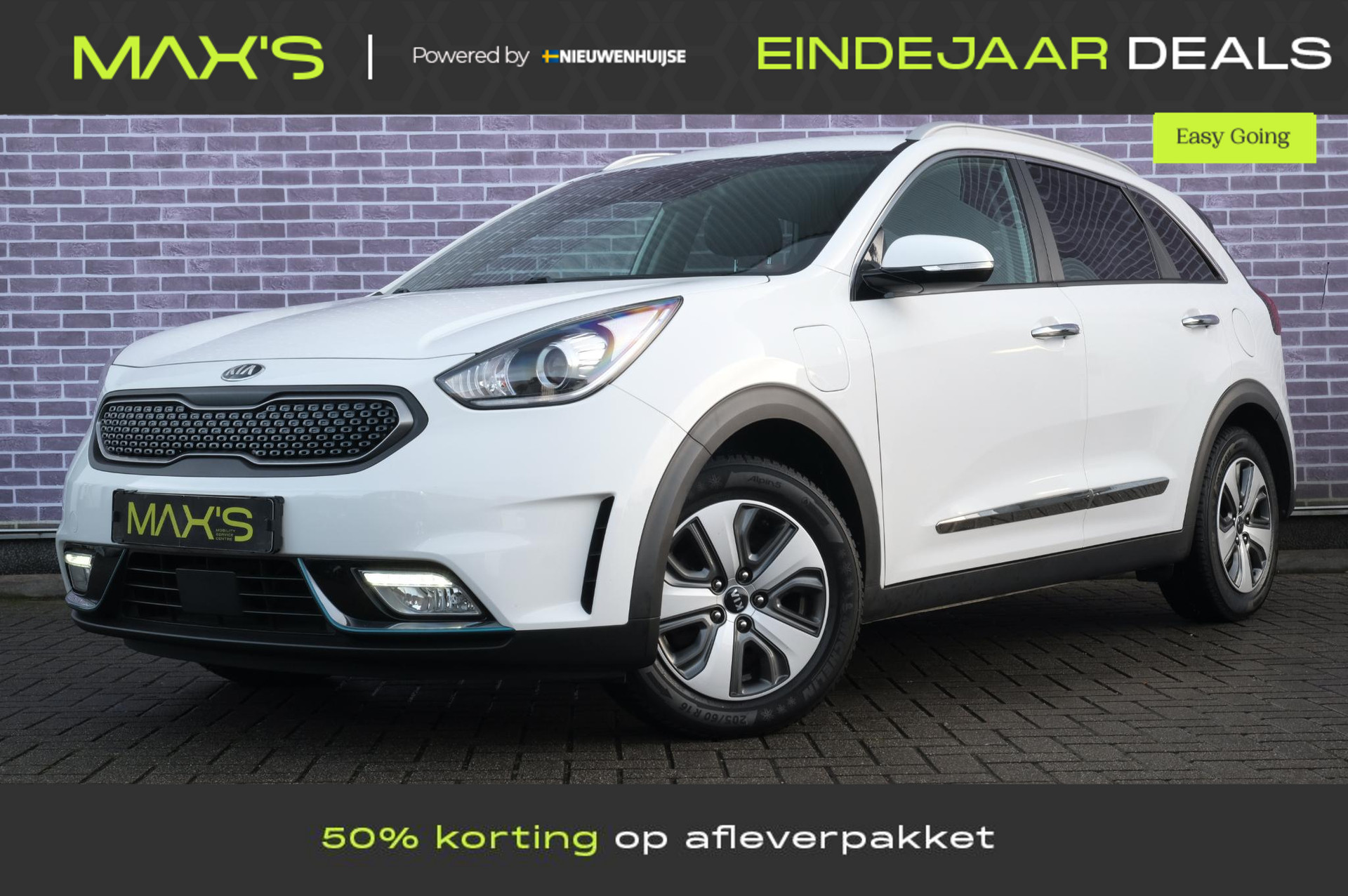 Kia Niro 1.6 GDi PHEV DynamicLine | Plug in Hybride| Navigatie | PDC + camera | Adaptieve cruise control | Half leder | Stoelverwarming