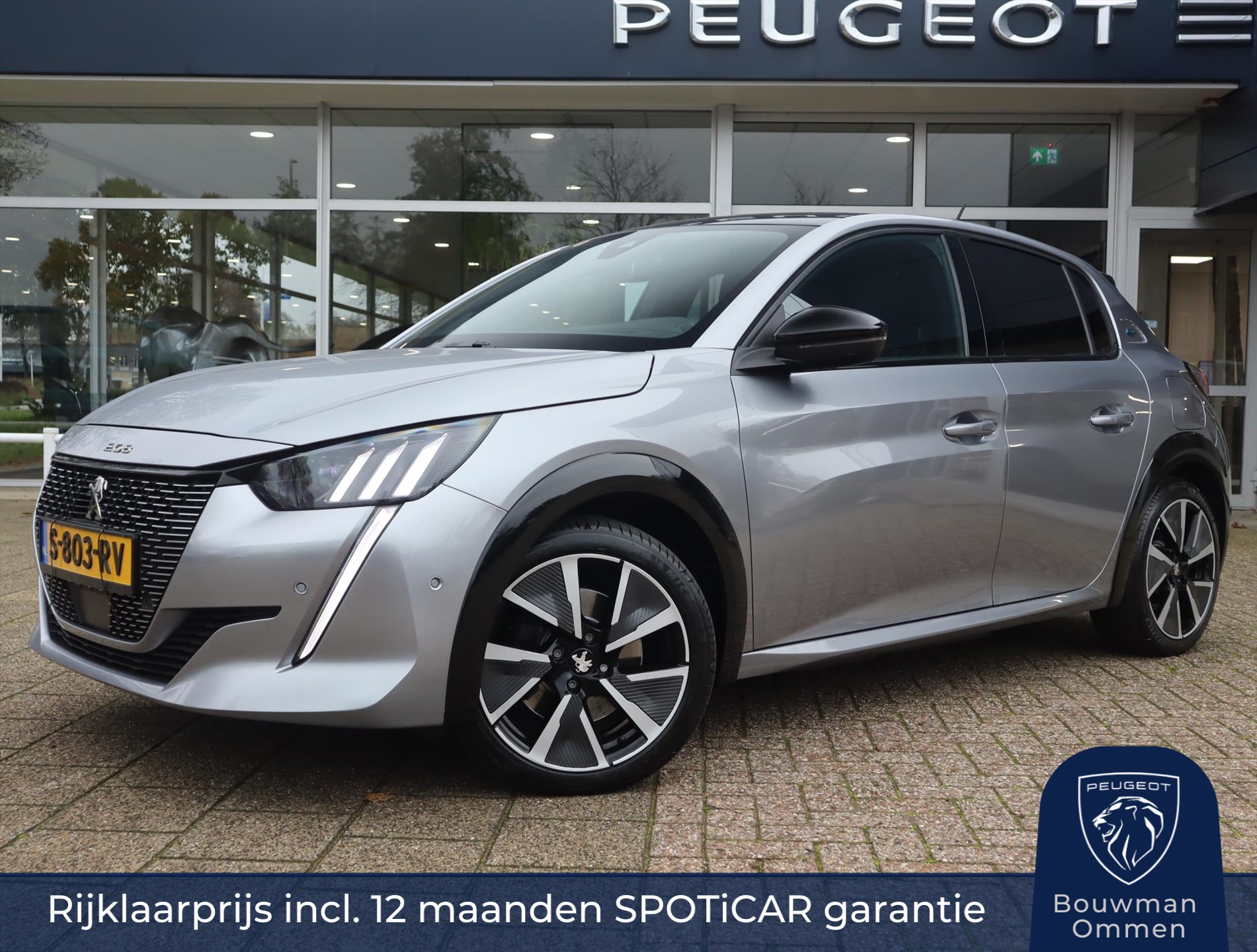 Peugeot e-208 GT EV 50kWh 136pk, Rijklaarprijs, Navigatie Adaptieve cruise control Camera Black Diamond dak 3-Fase