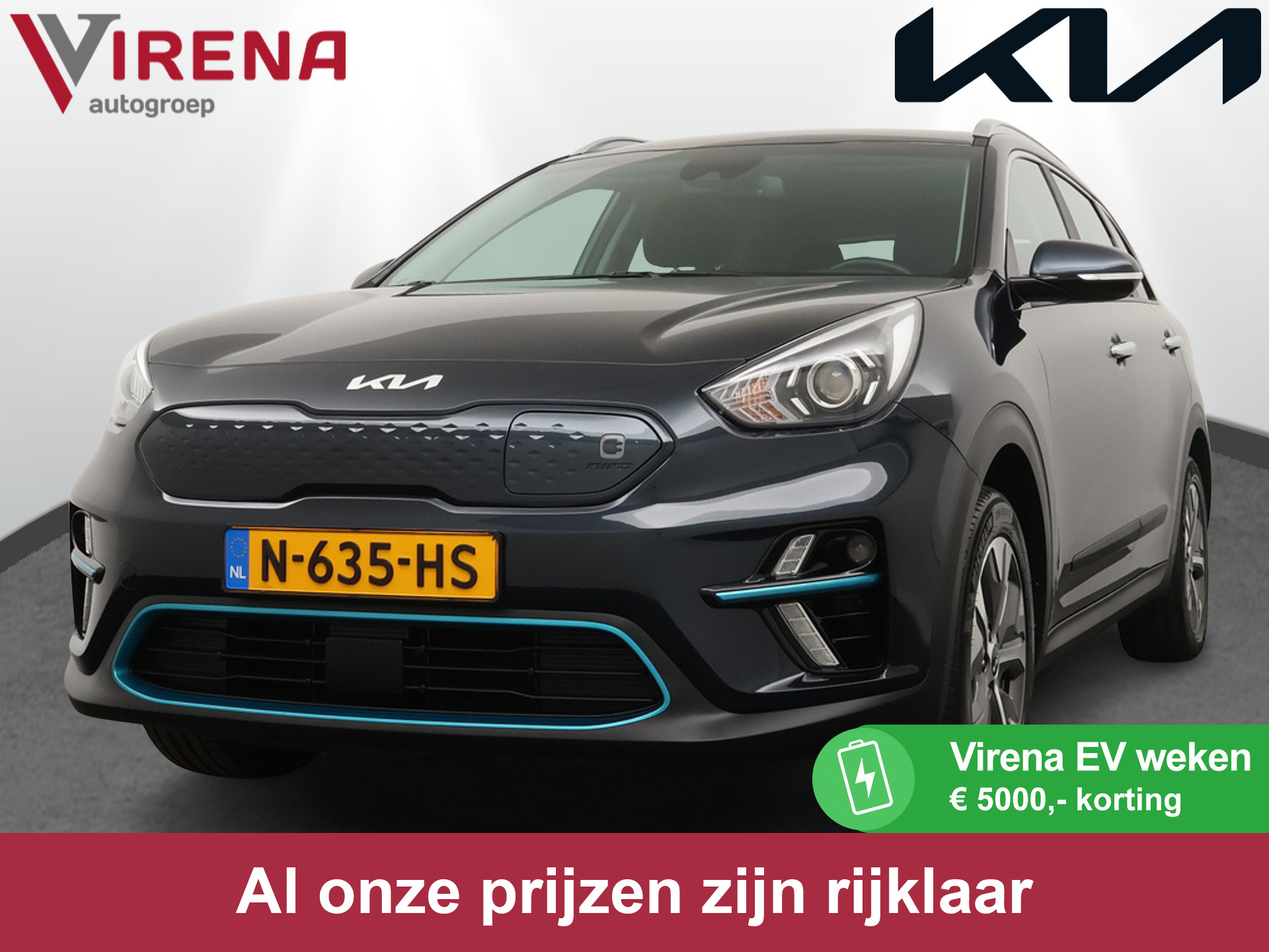 Kia e-Niro DynamicLine 64 kWh - Navigatie - Adaptief Cruise Control - Climate Control - Navigatie - Apple/Android Carplay - Fabrieksgarantie Tot 2028