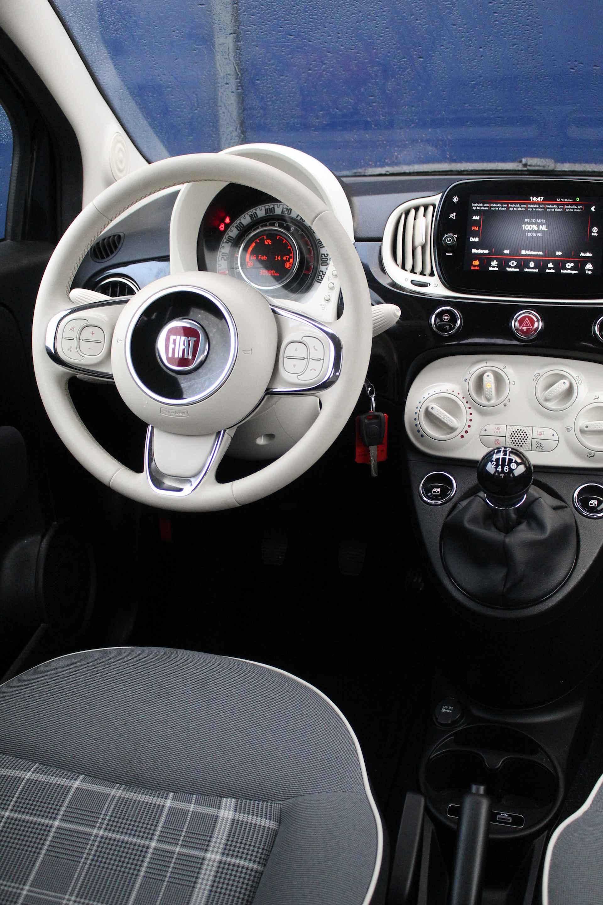 Fiat 500 1.0 Hybrid Lounge 70PK | Airco Cruise C. Vision pakket | Park Assitst | Regen & Lichtsensor | 15" Licht met. velgen | Elec. rame - 9/36